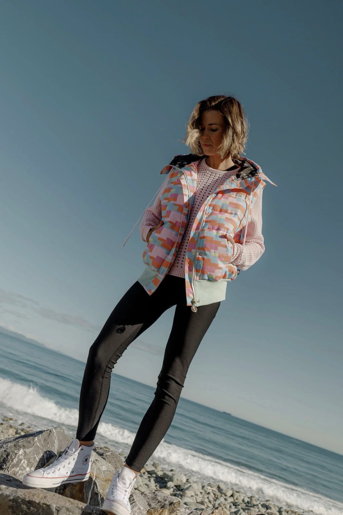 Stadium Puffer Vest - Meta Block