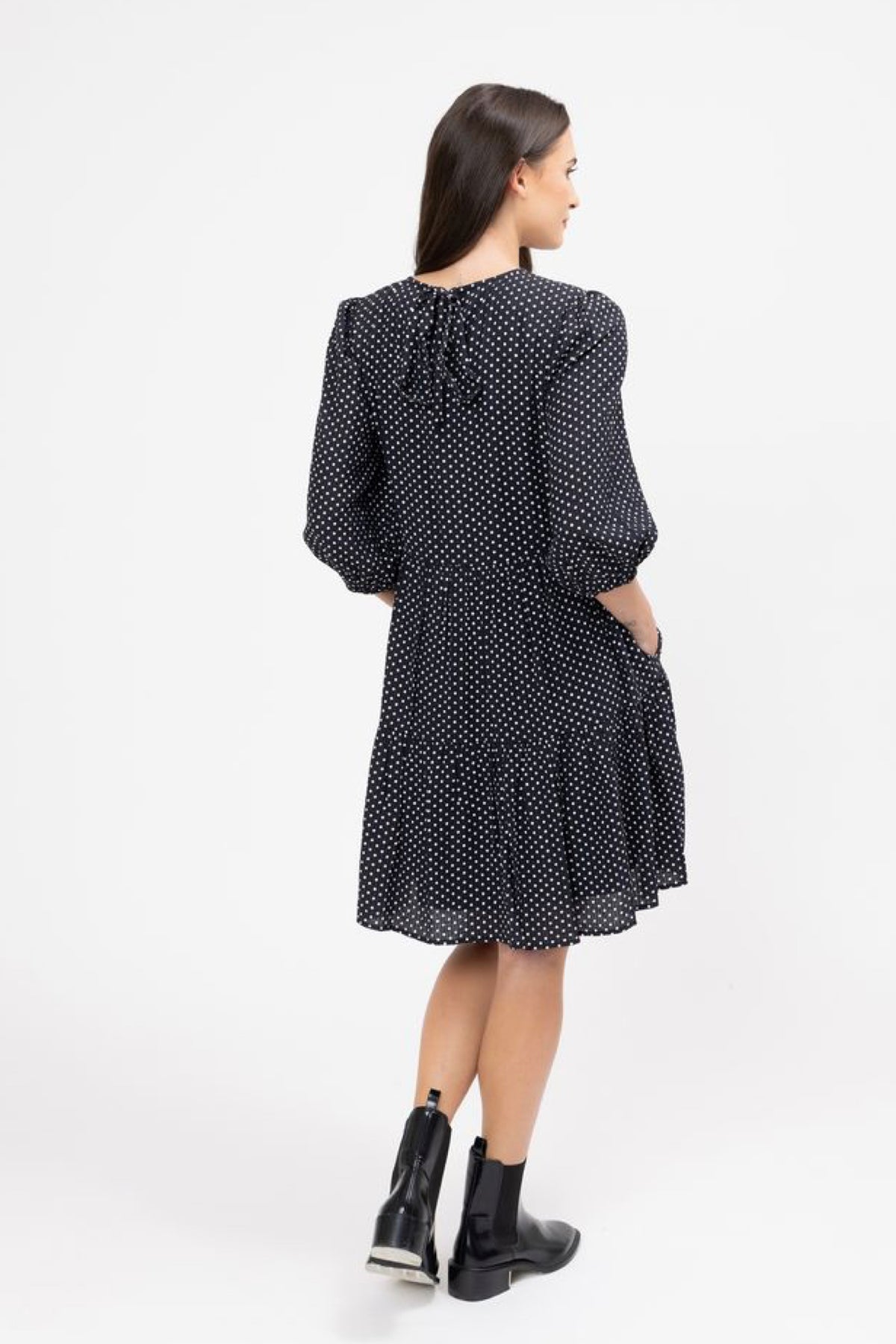 Freda Dress Ink Polka Dot
