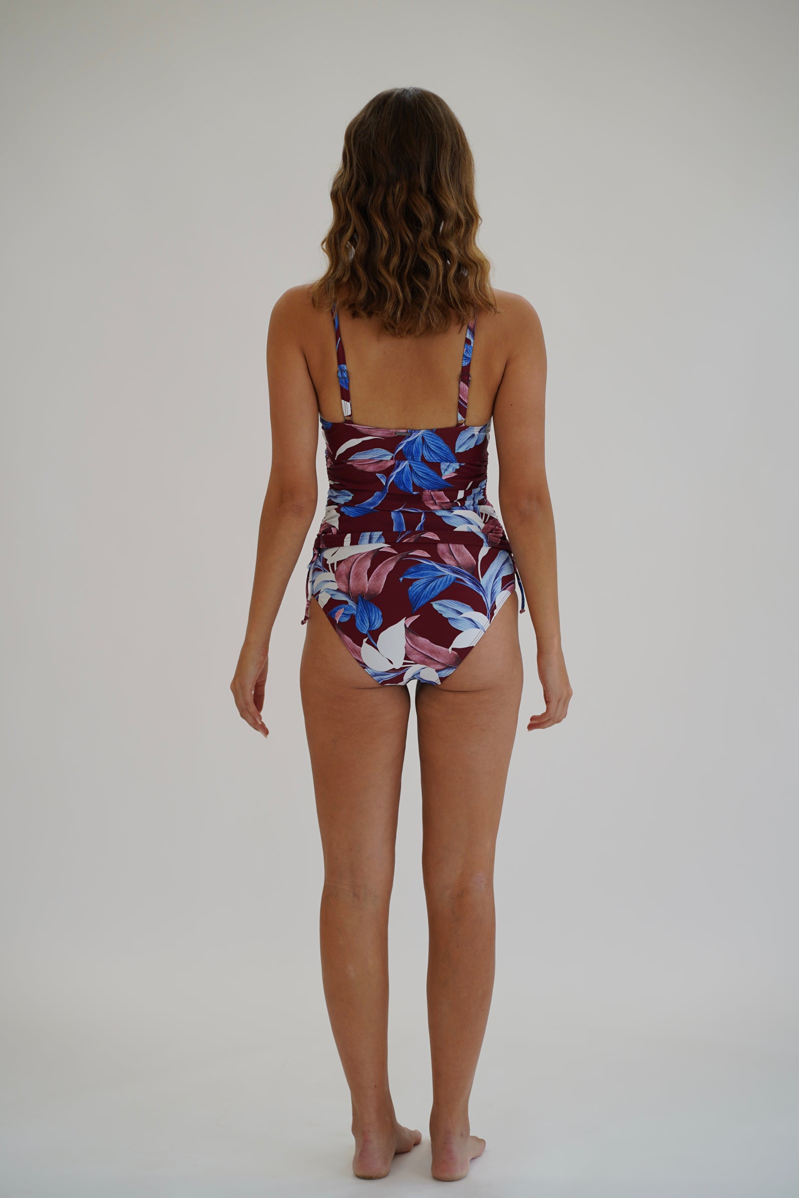 Tie Side Tankini Maroon