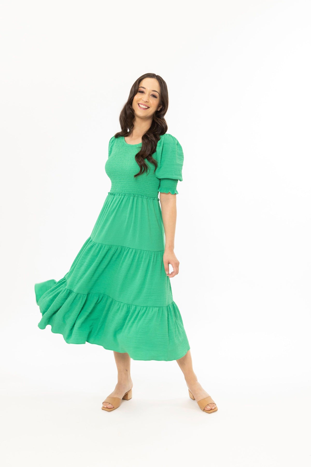 Joyous Maxi Dress Forest Crinkle