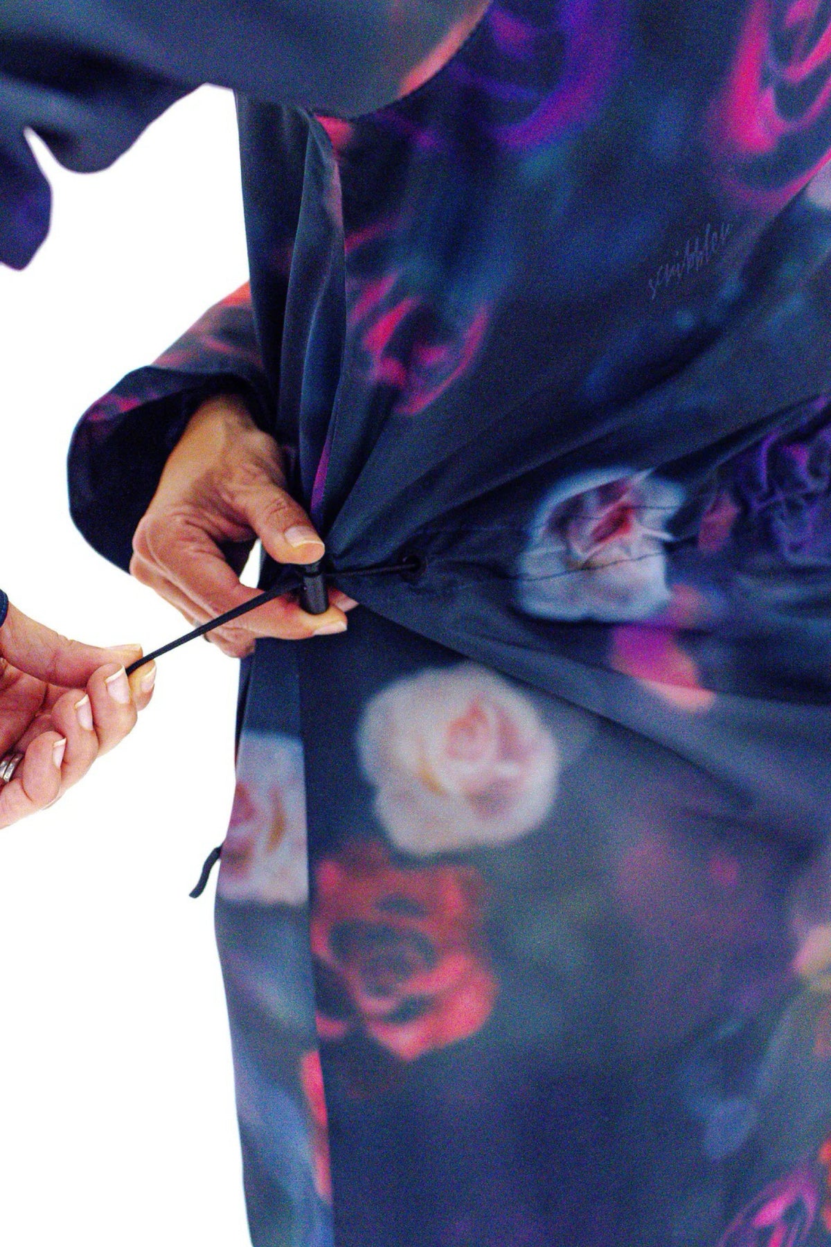 Floral Romance Waterproof Long Raincoat