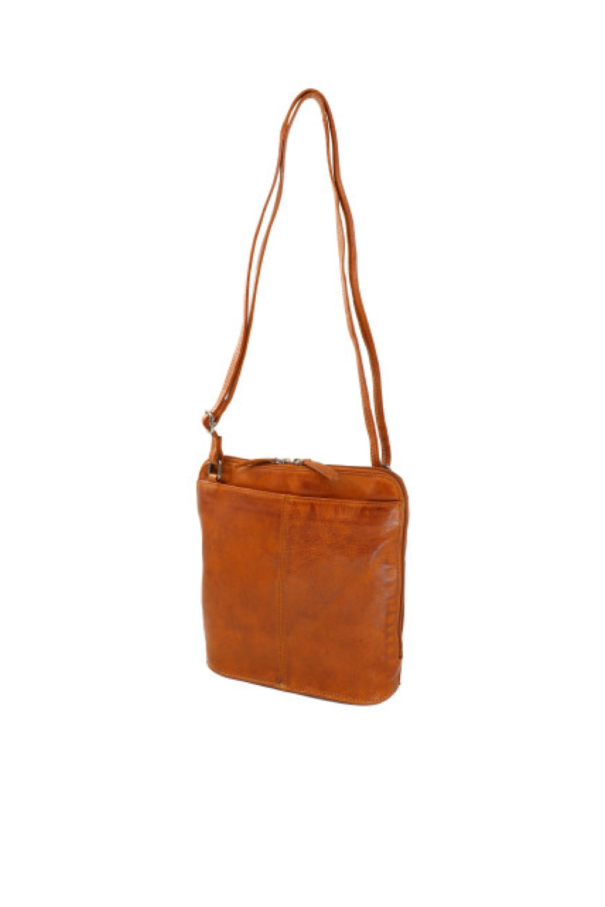 Baron Medium Leather Handbag Cognac