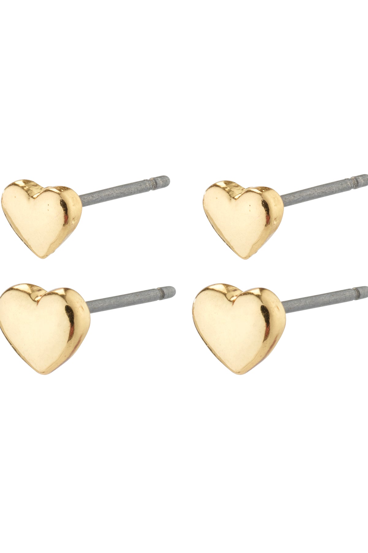 Afroditte Recycled Heart Earrings Gold Plated