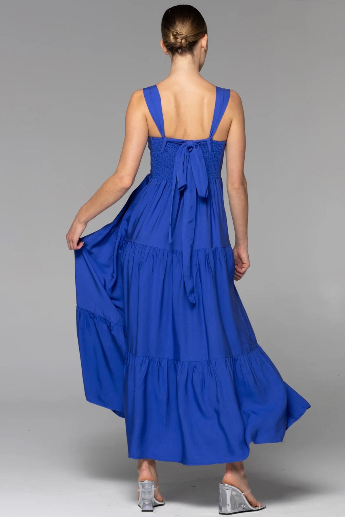 Heart & Soul Tiered Maxi Dress Cobalt Blue