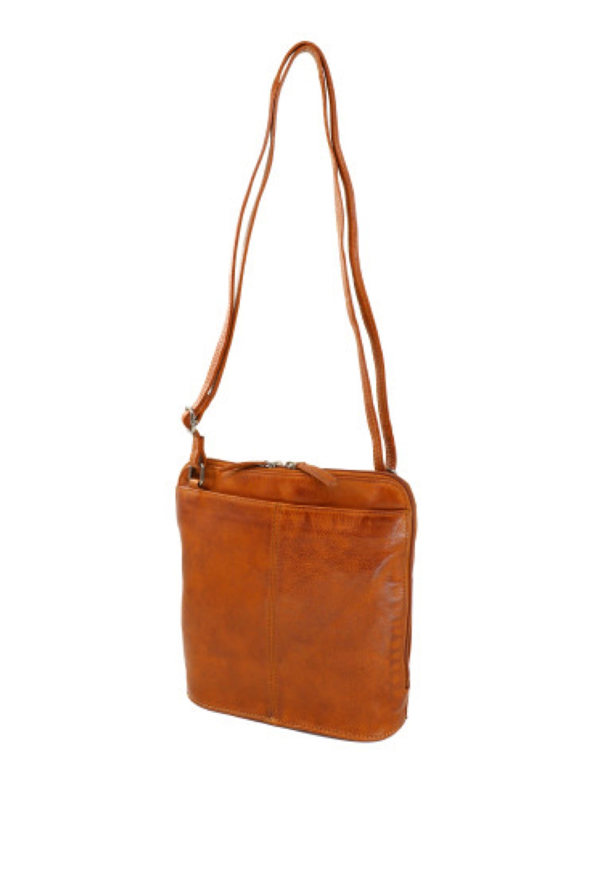 Baron Small Leather Handbag Cognac