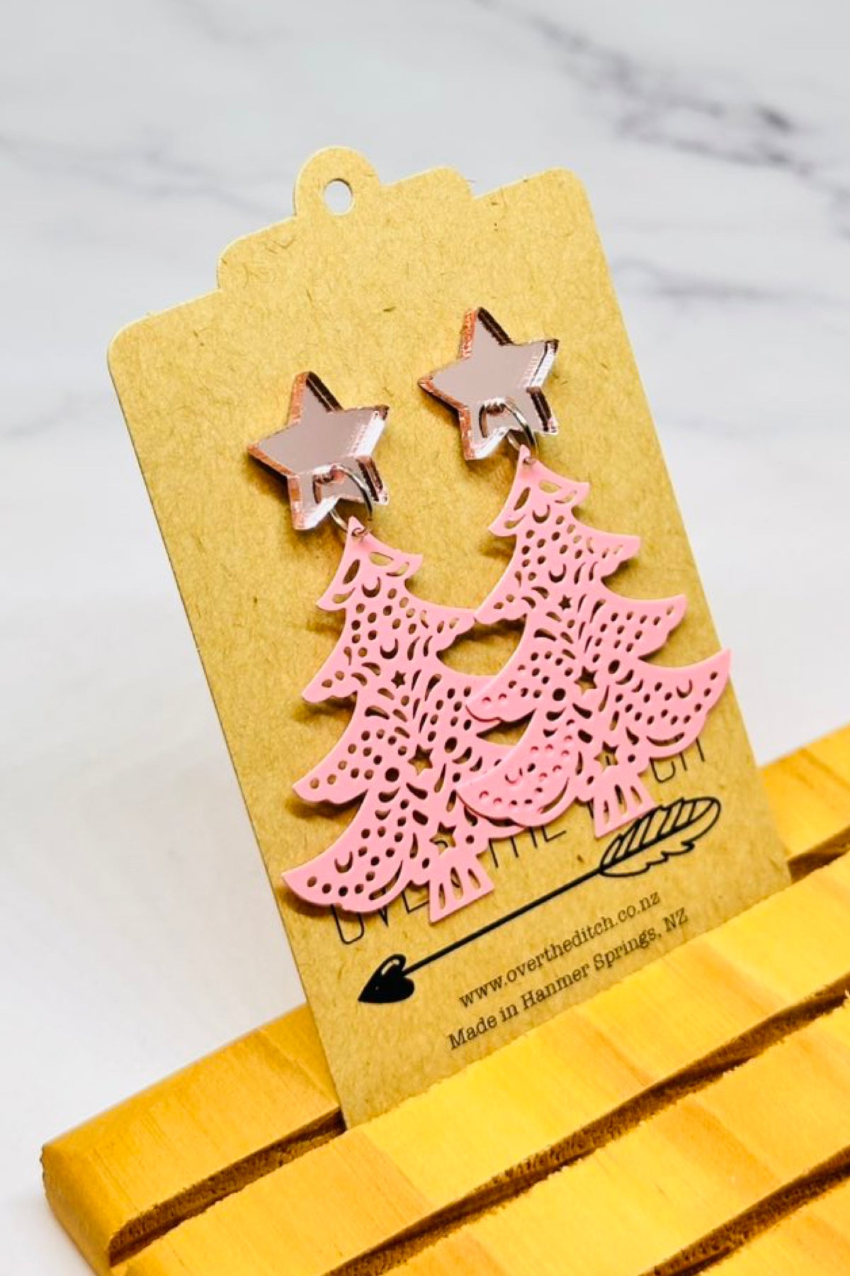 Lollie Pink Christmas Tree Dangles