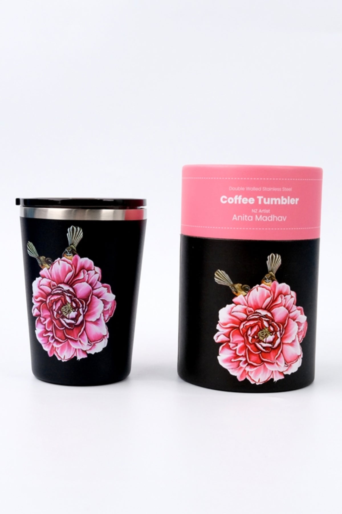 Coffee Tumbler Pink Peony