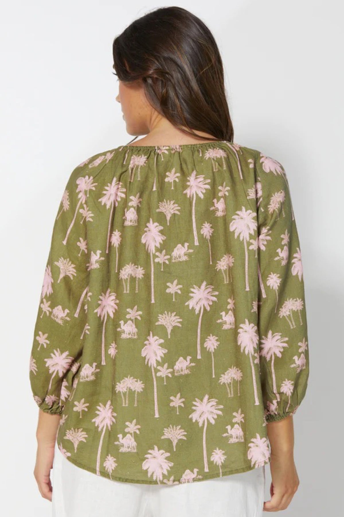 Vashti Blouse Olive Oasis