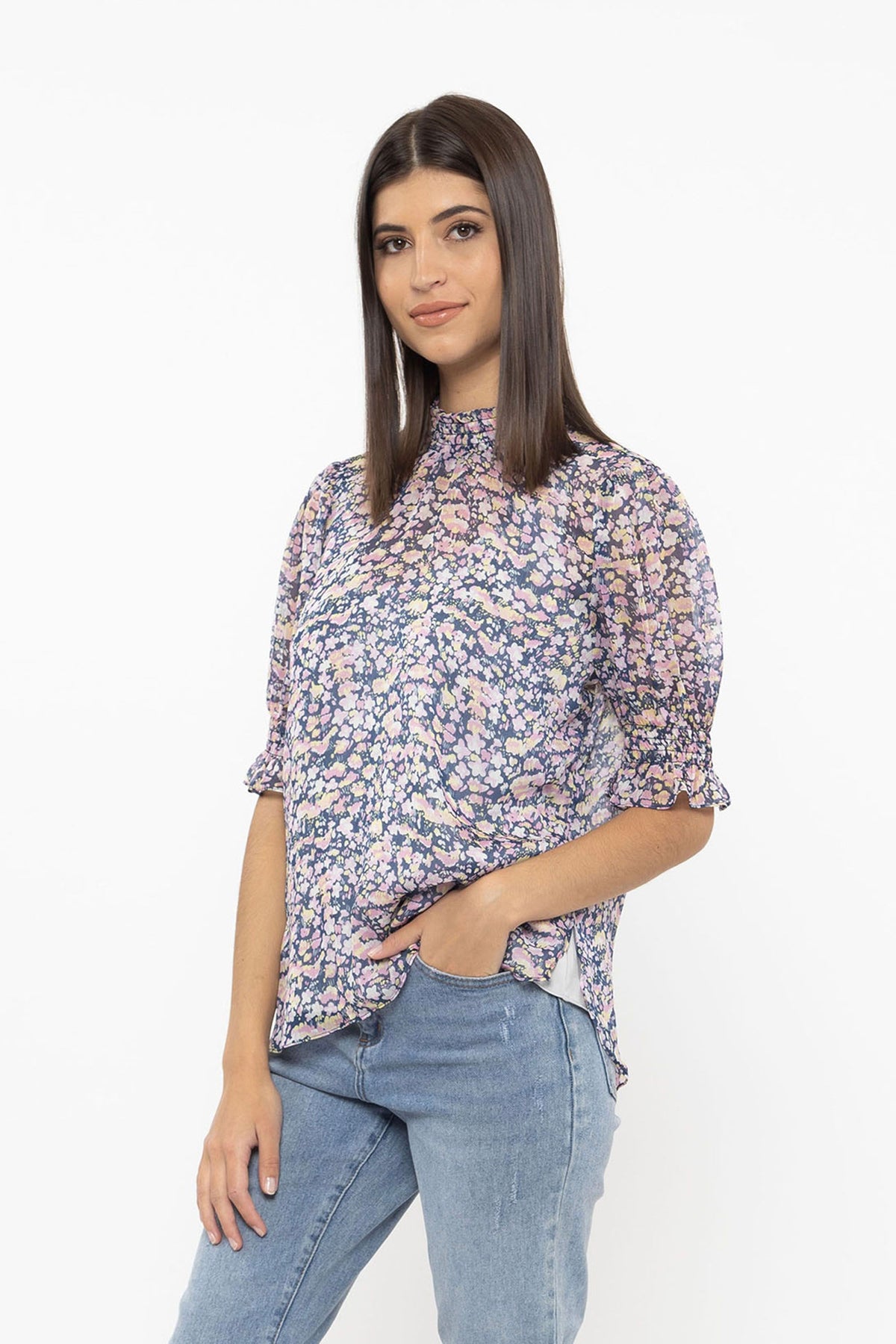 Notting Hill Top Short Sleeve Pink Surprise
