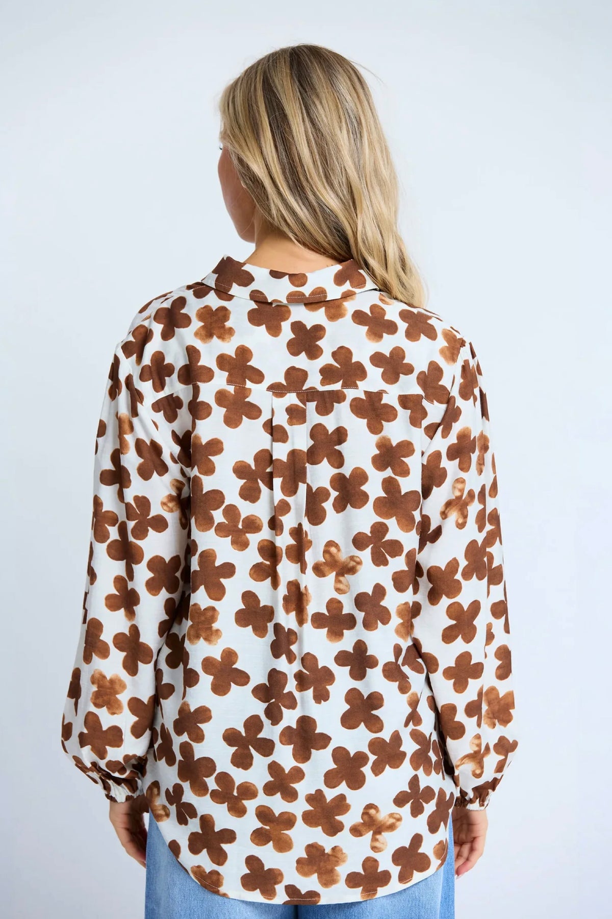 Charlotte Shirt Cocoa Flowers