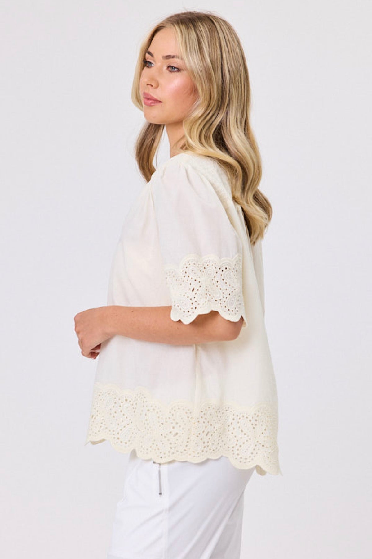 Guipure Top Lemon - PREORDER DELIVERY MID SEPT