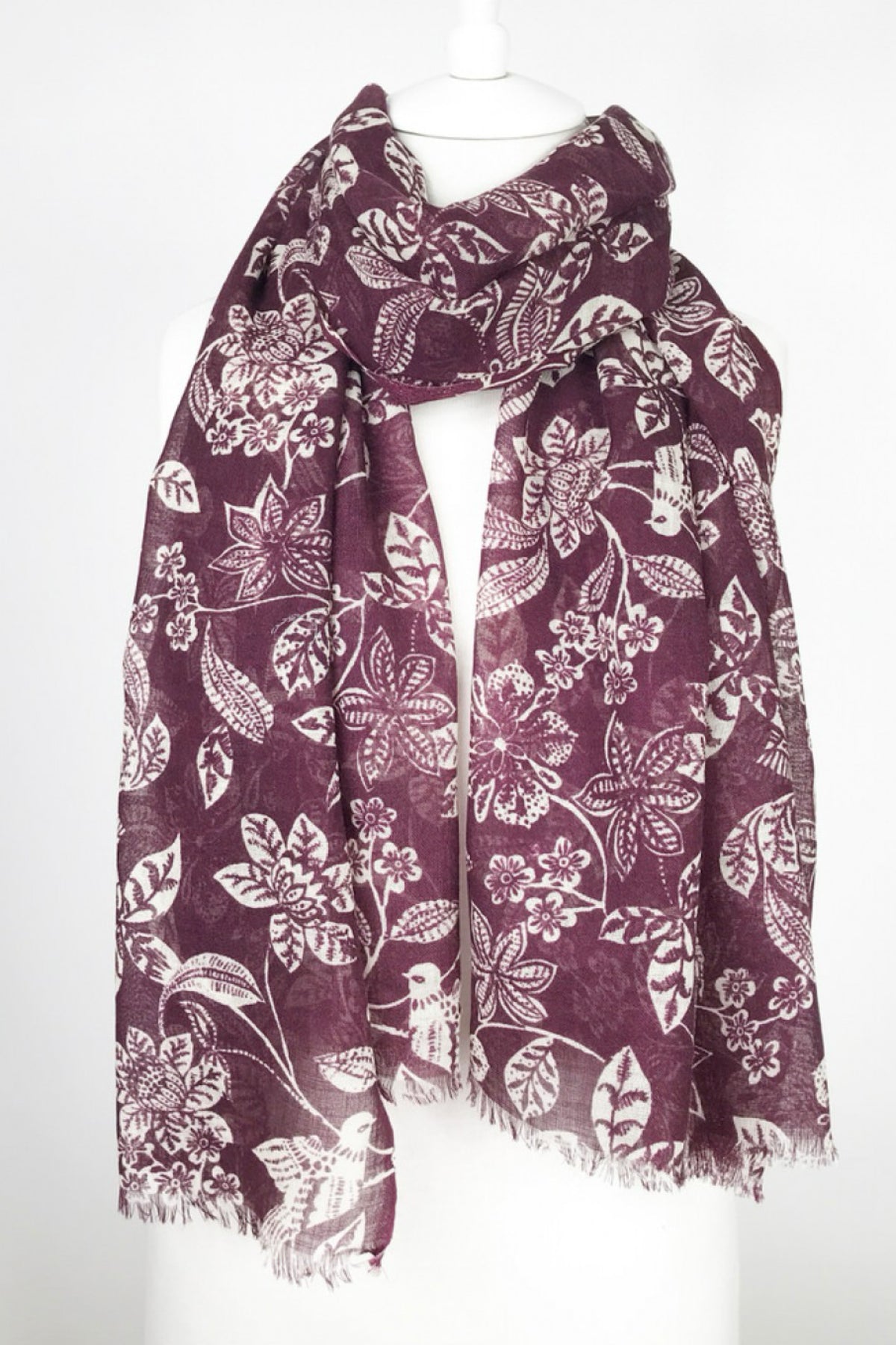 Garden Merino Scarf Merlot
