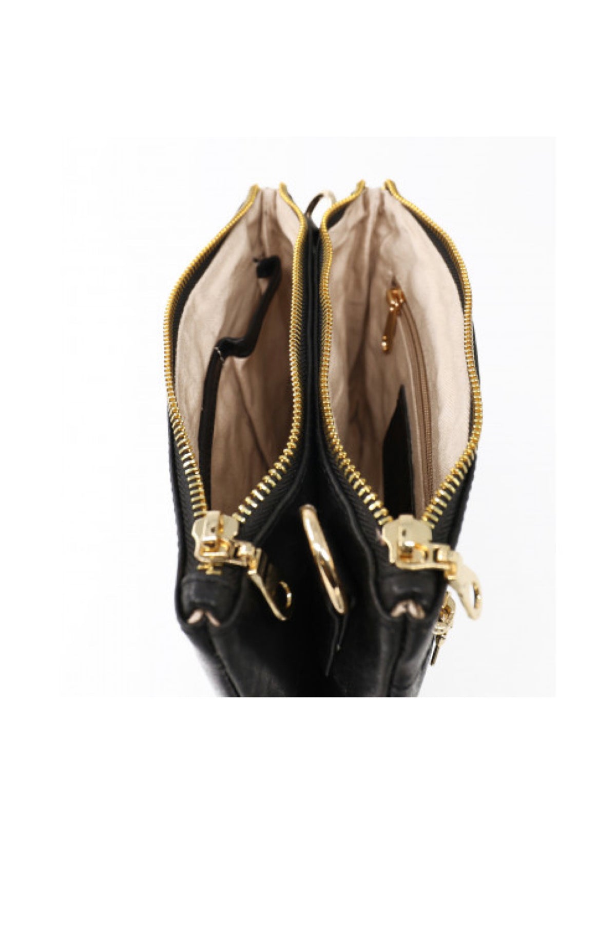 Luisa Italian Leather Twin Zip Bag