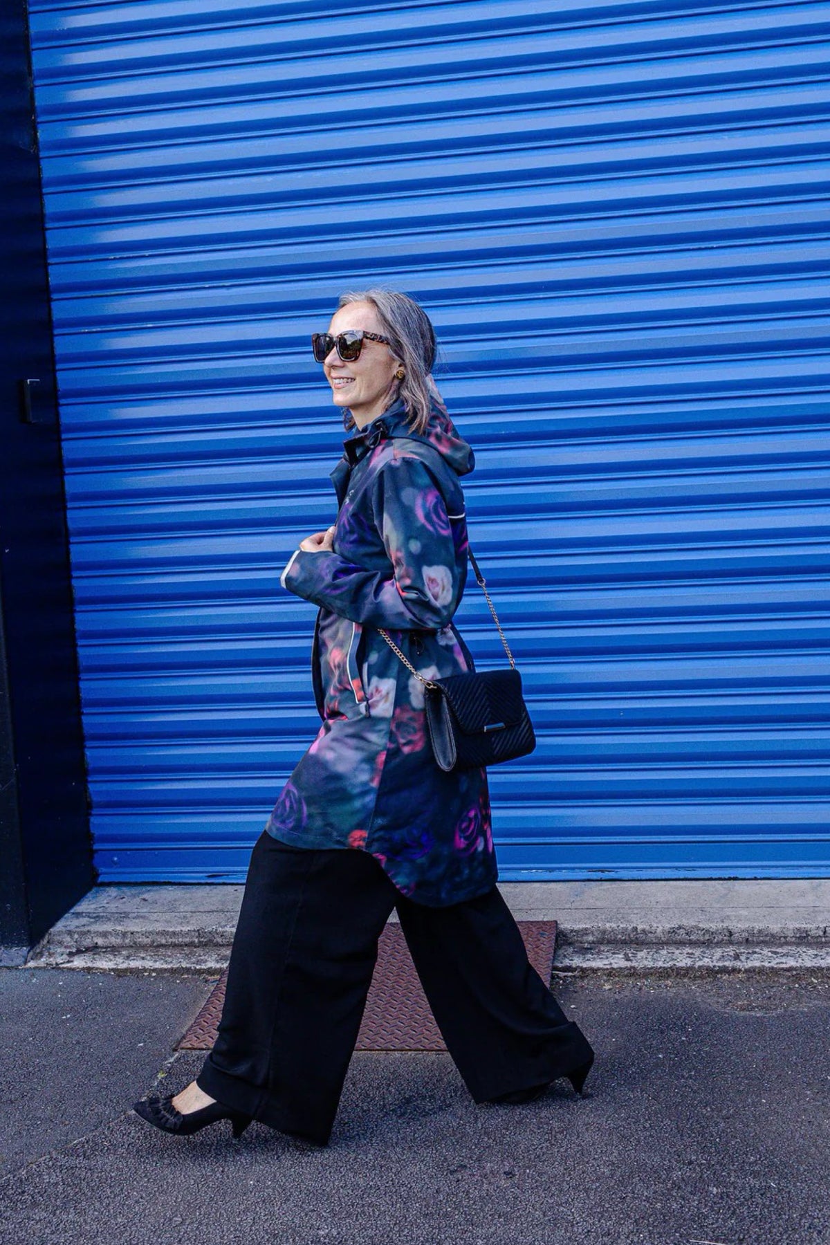 Floral Romance Waterproof Long Raincoat