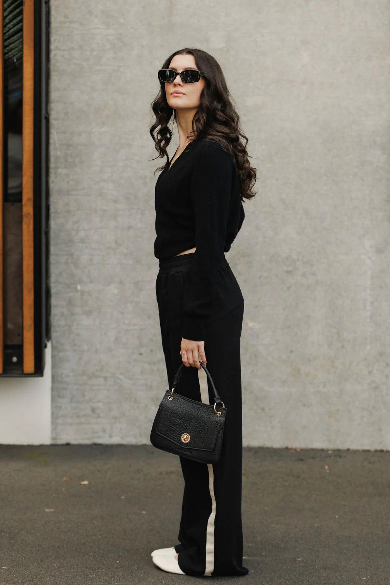 Palazzo Pants Black And Sand