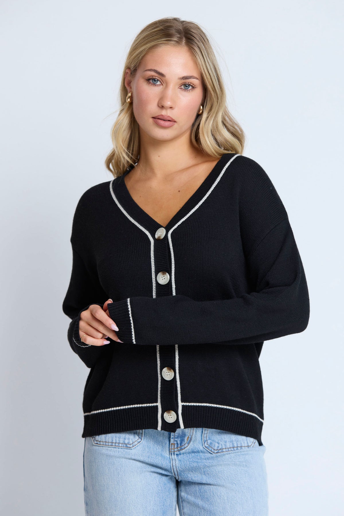 Annaliese Cardigan Black - PREORDER DELIVERY END JUNE