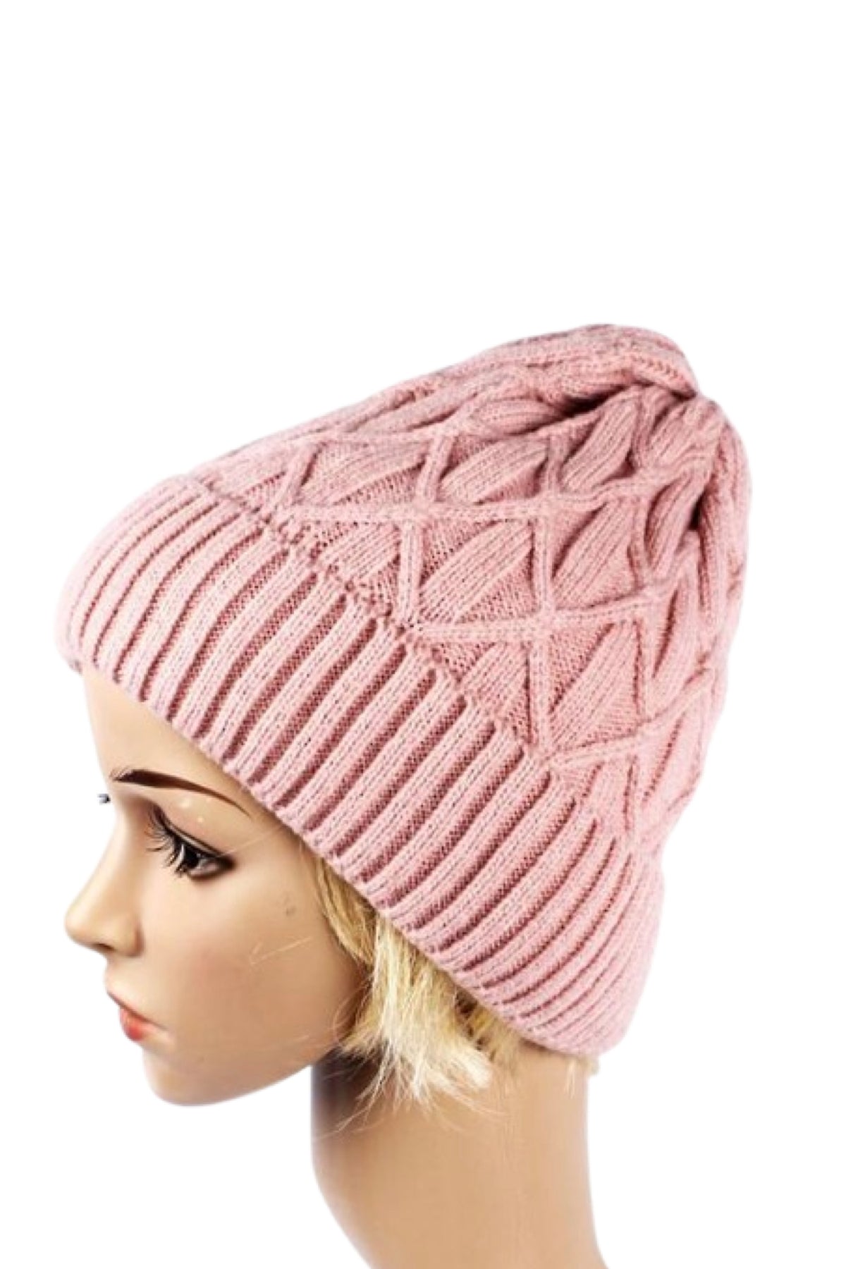 Cashmere Bend Beanie Pink