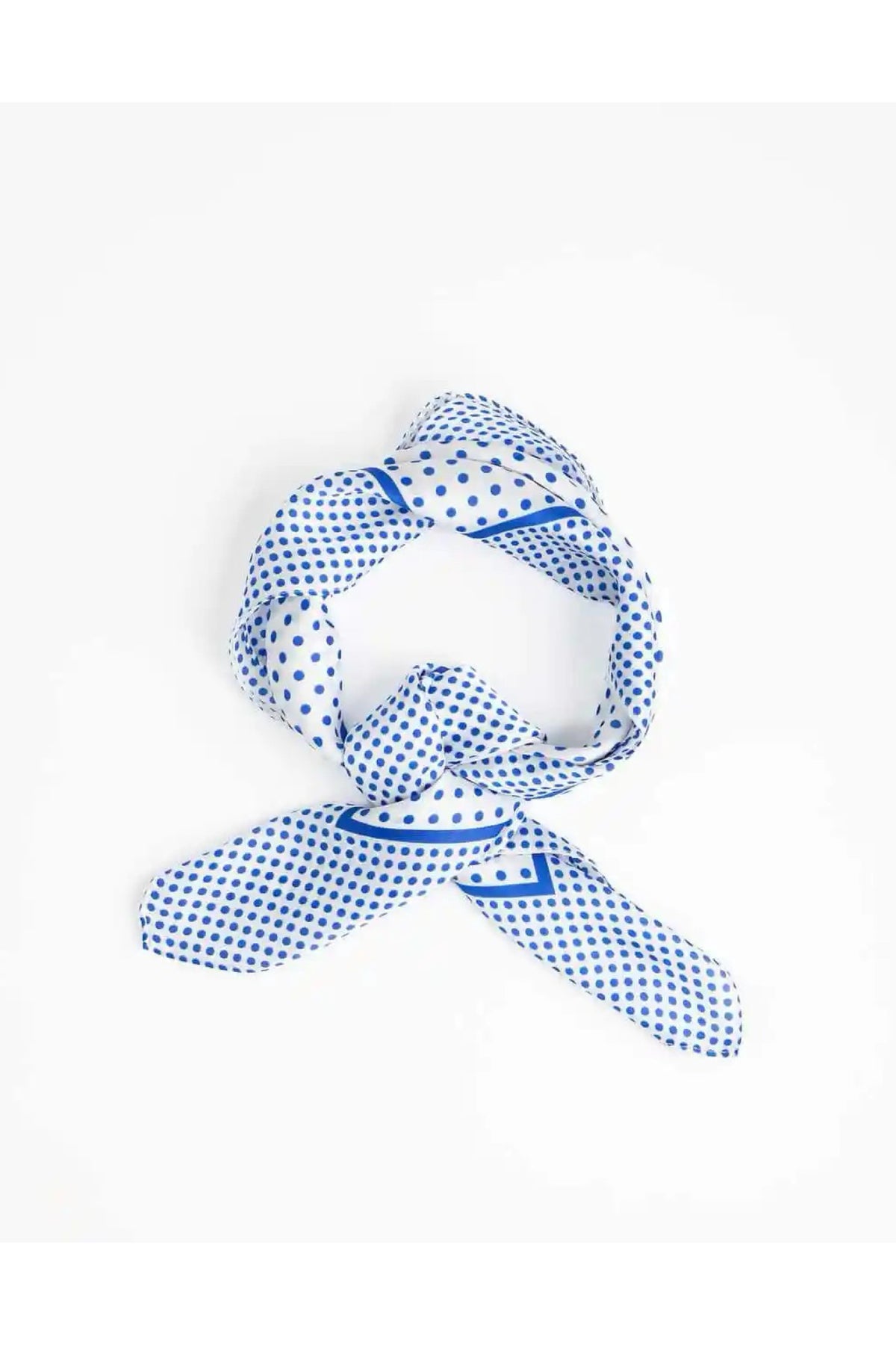 Polka Square Scarf Blue