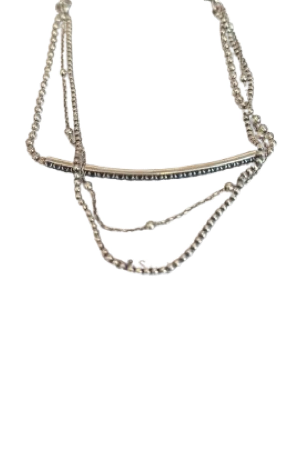 Monaco Layer With Black Crystals Bracelet