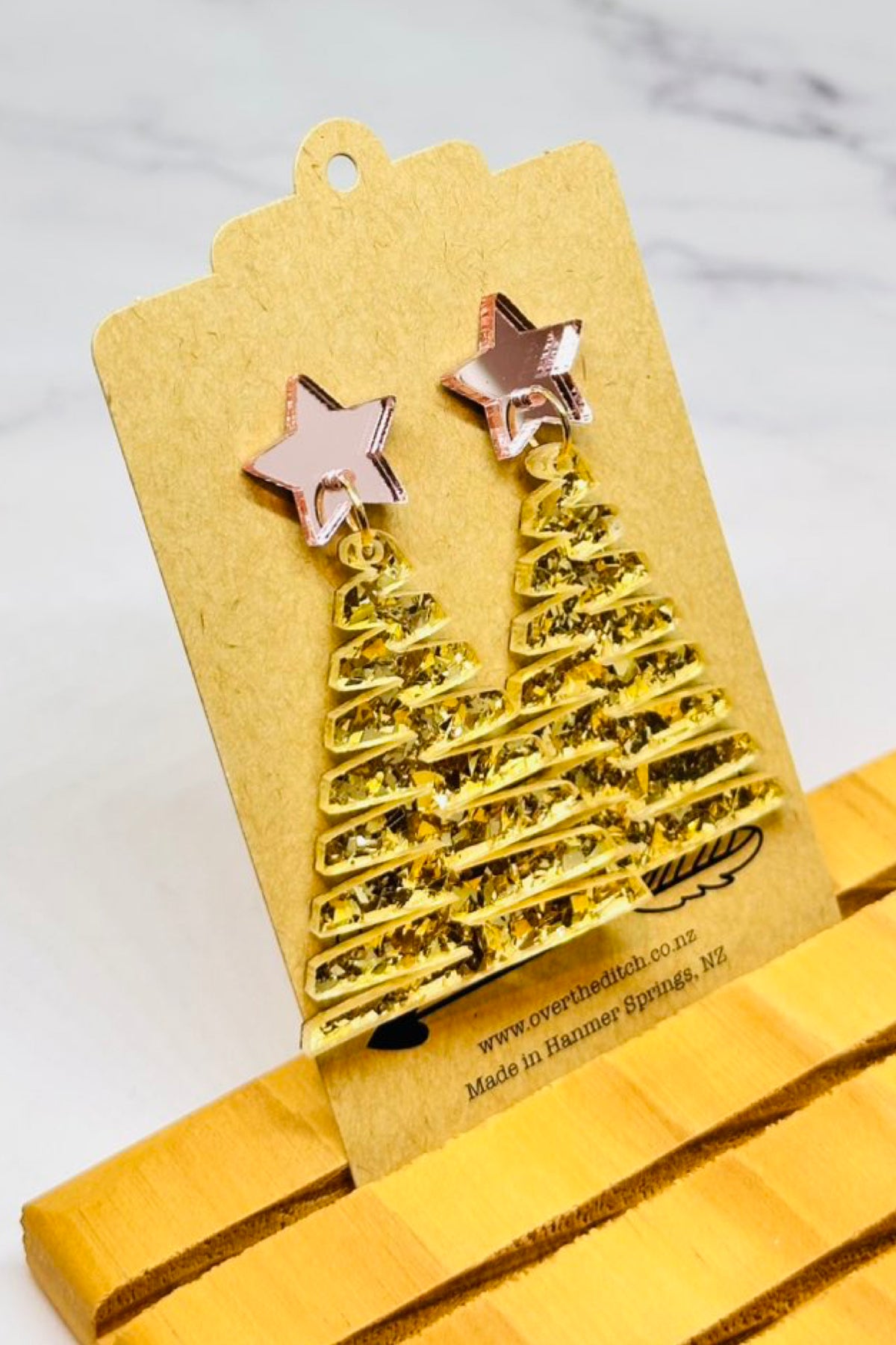 Gold Christmas Tree Dangles