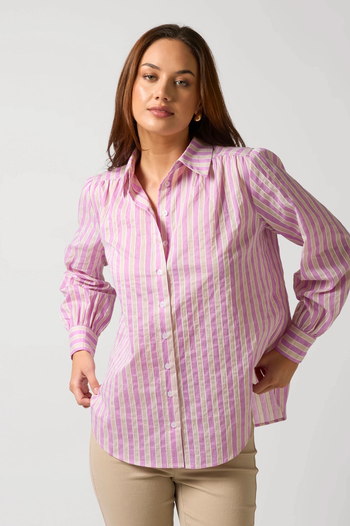 Emmery Shirt Peony Stripe