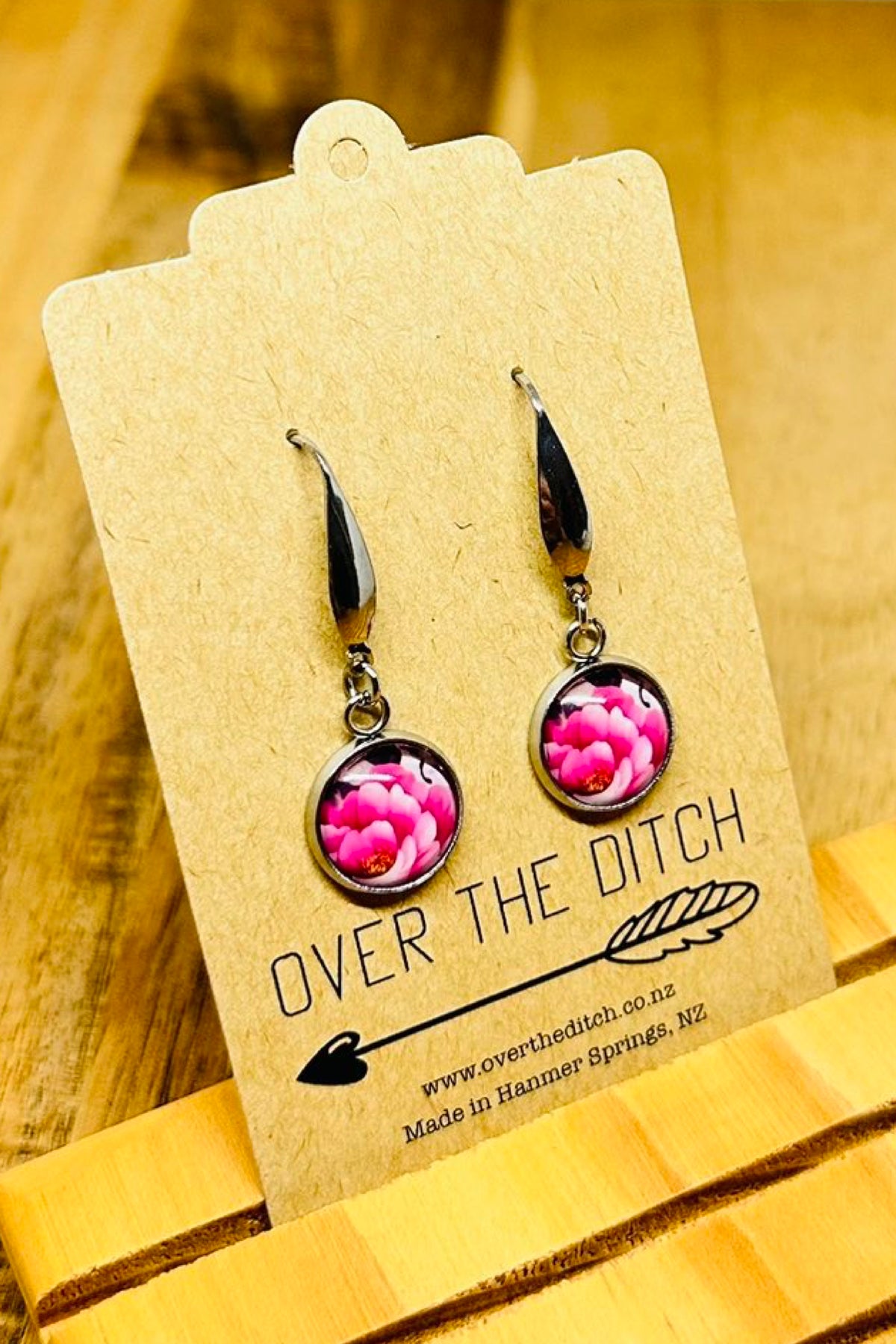 Pink Delight Pendant Earrings