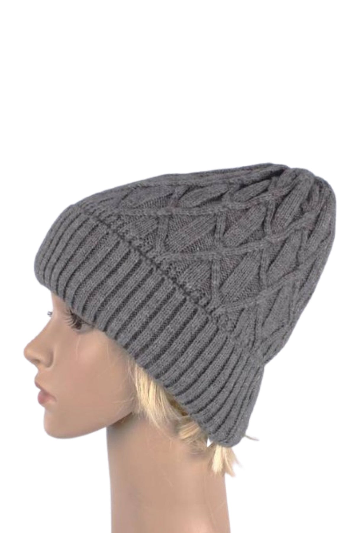 Cashmere Bend Beanie Grey