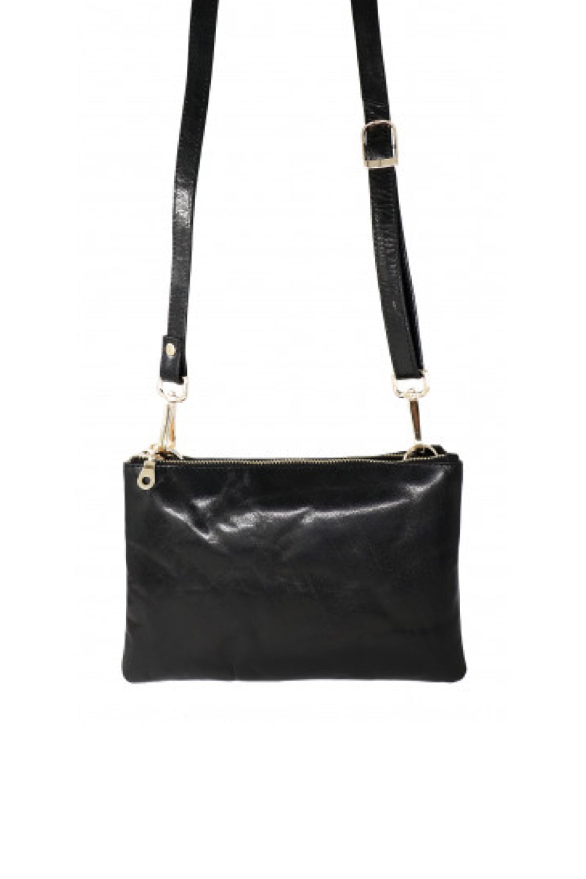 Luisa Italian Leather Twin Zip Bag