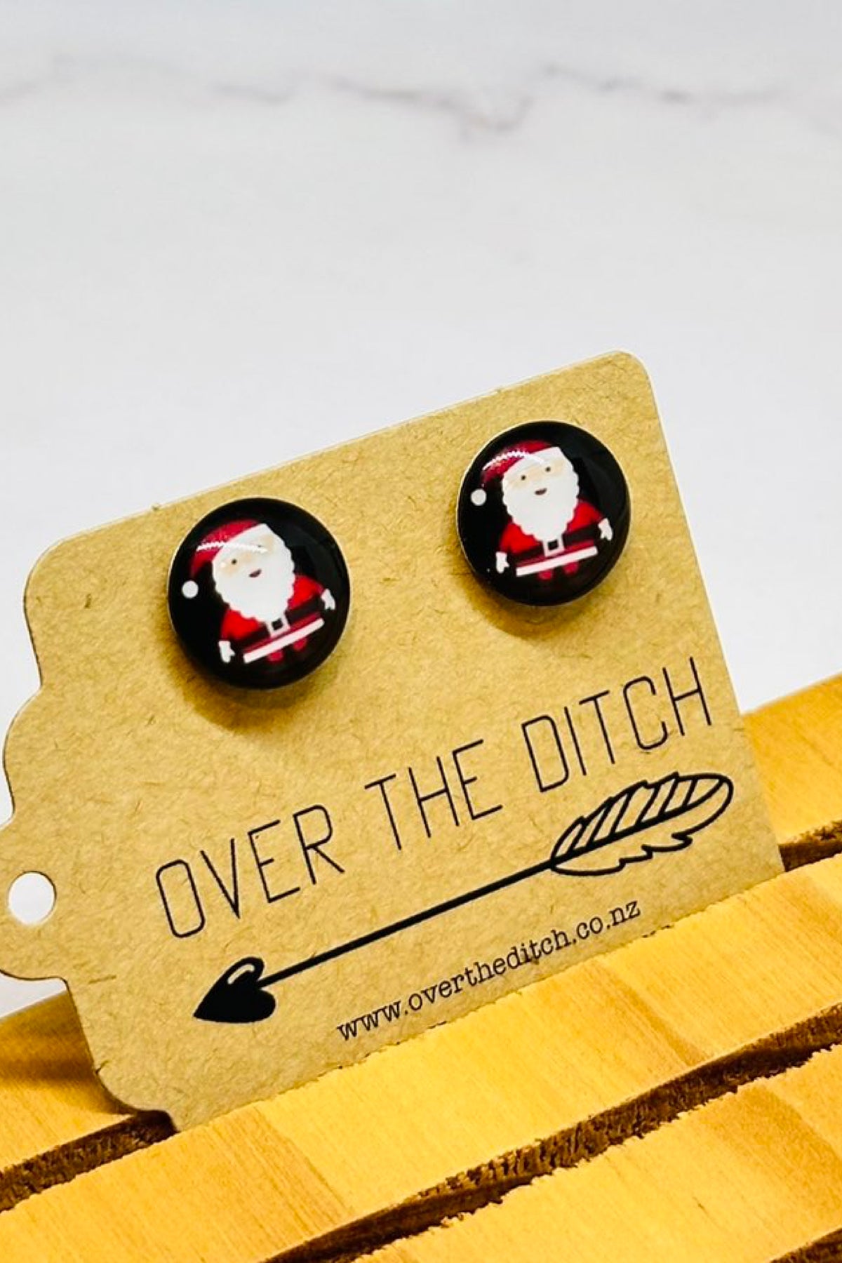 Black Santa Studs