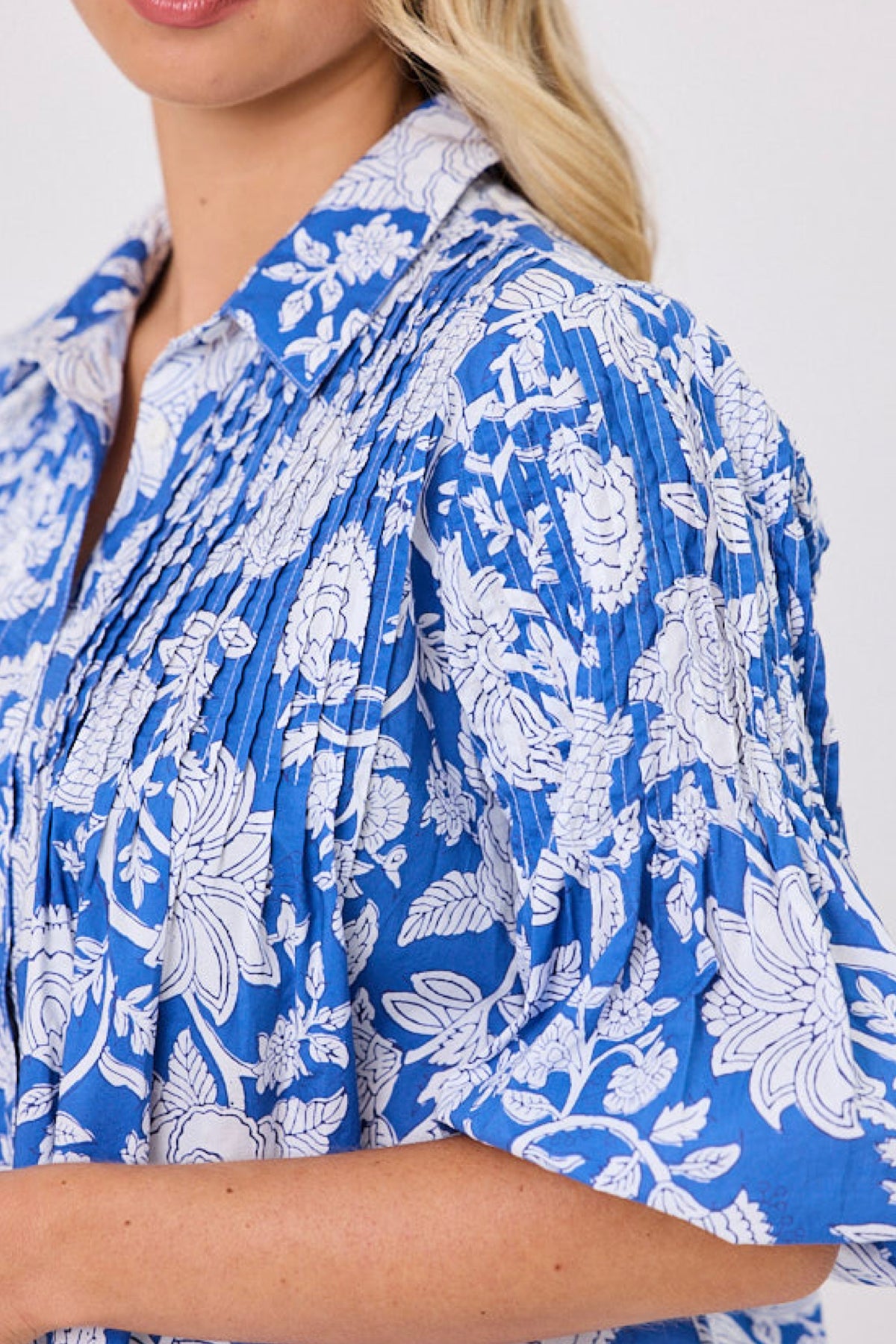 Bubble Shirt Blue Tapestry - PREORDER DELIVERY MID SEPT