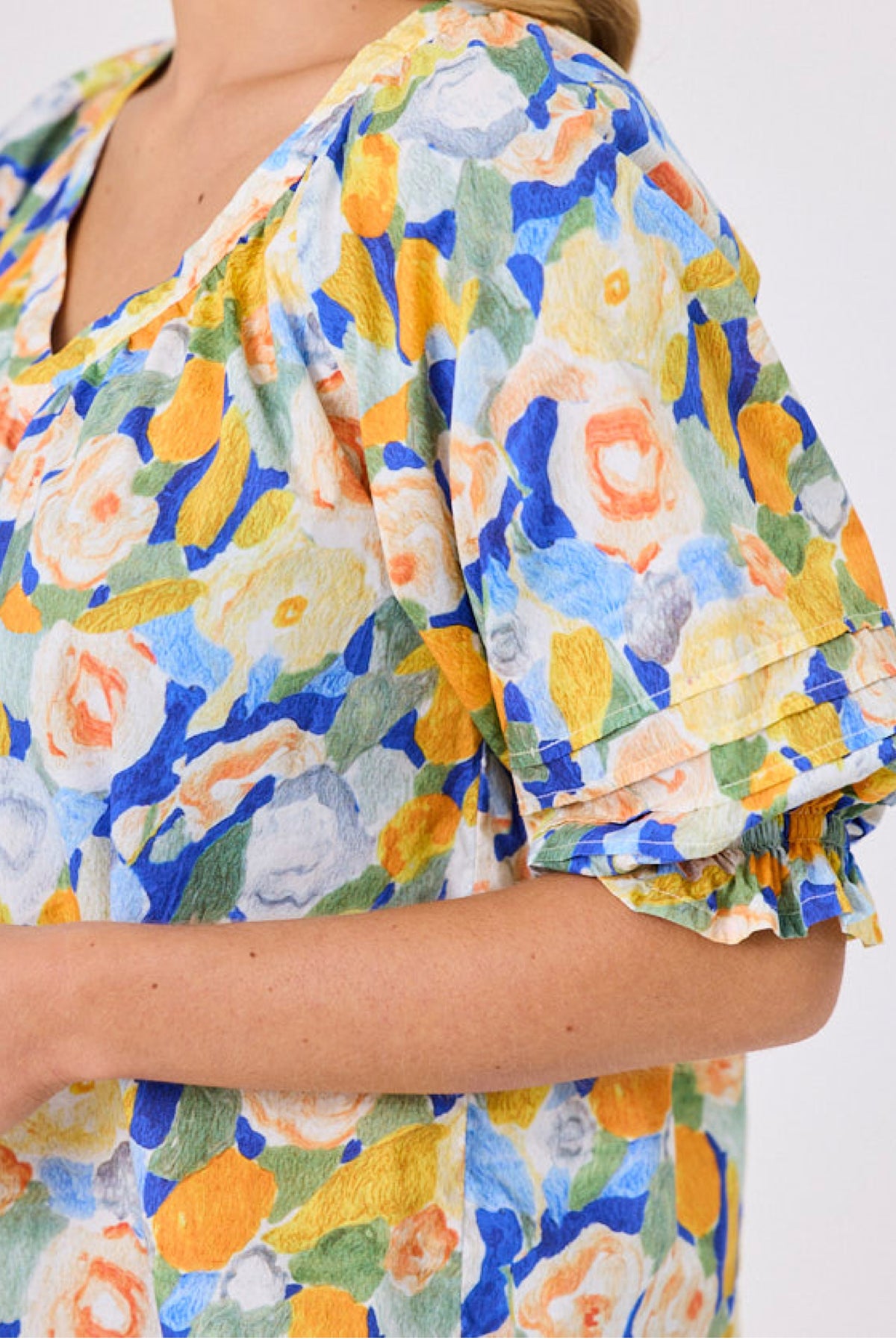 Monet Top Lemon Floral - PREORDER DELIVERY MID SEPT