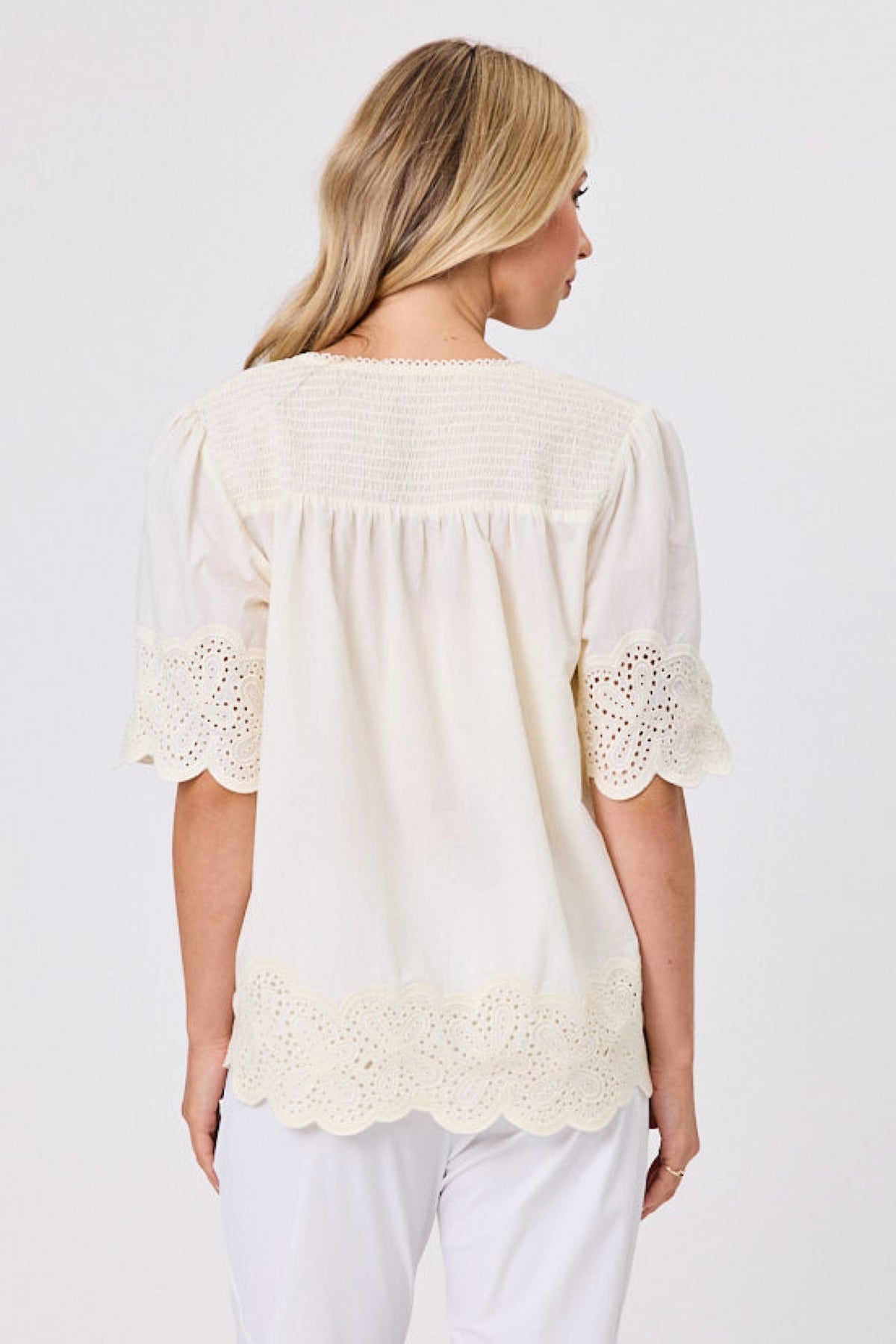 Guipure Top Lemon - PREORDER DELIVERY MID SEPT