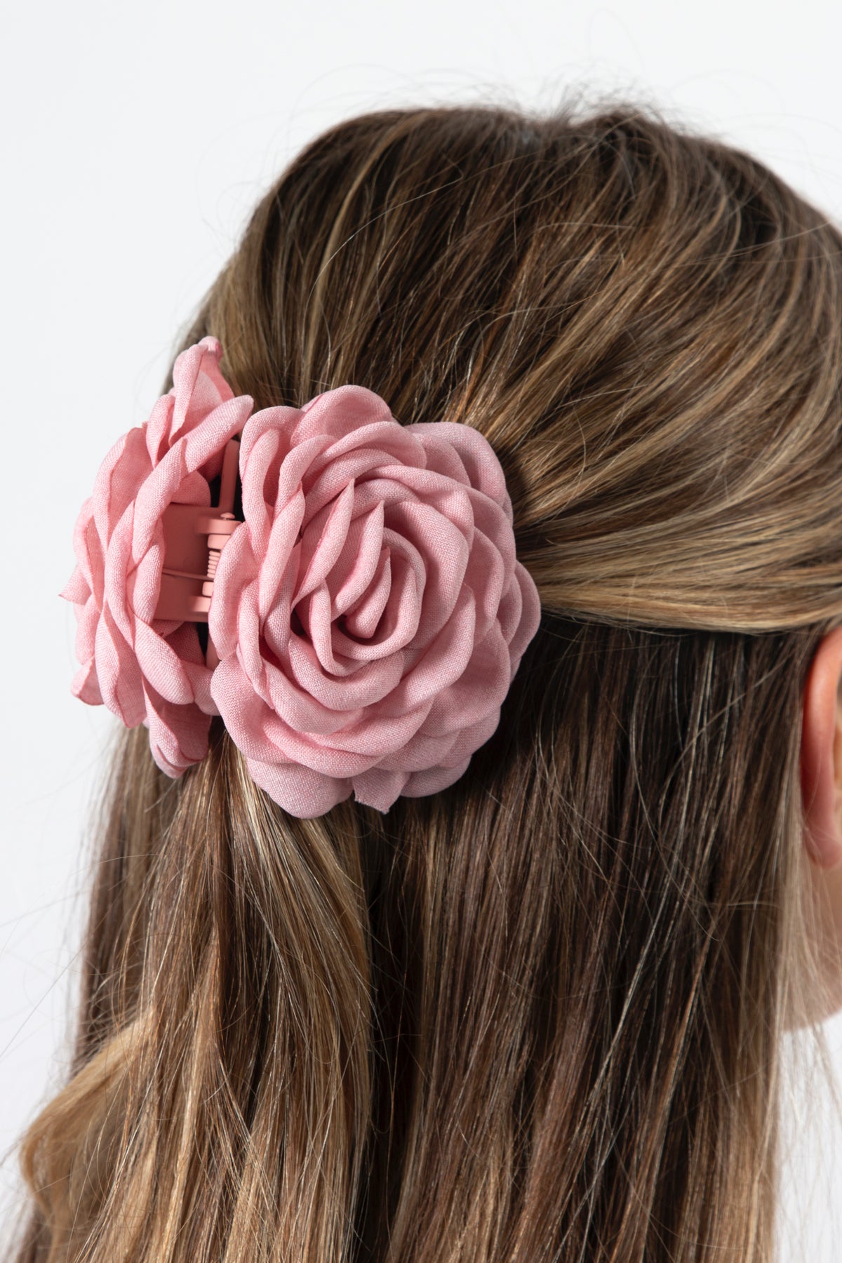 Hair Claw Fabric Rose - BLUSH