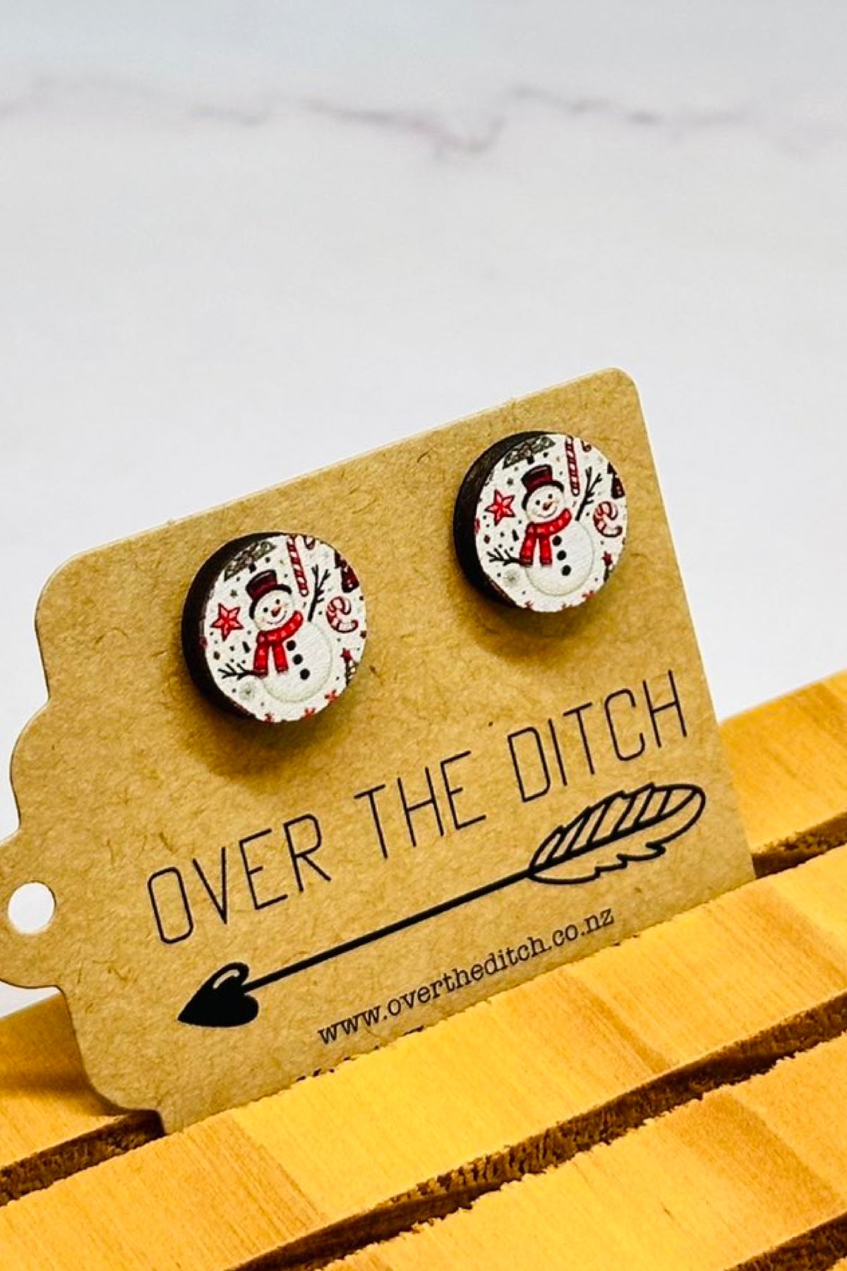 Snowmen On Wooden Studs