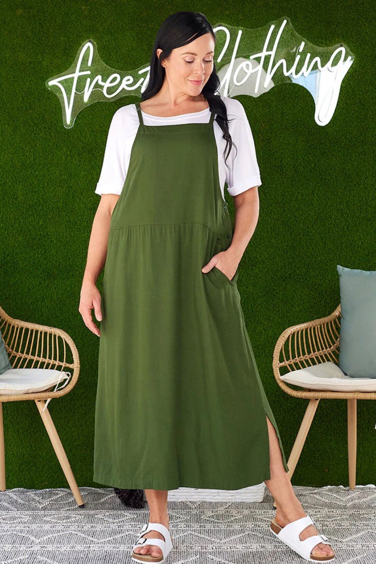 Apron Dress Olive
