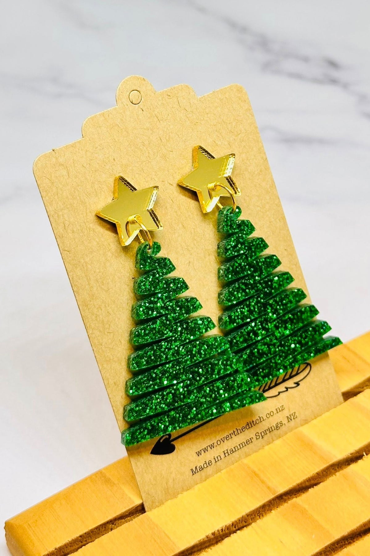 Forest Green Christmas Tree Dangles