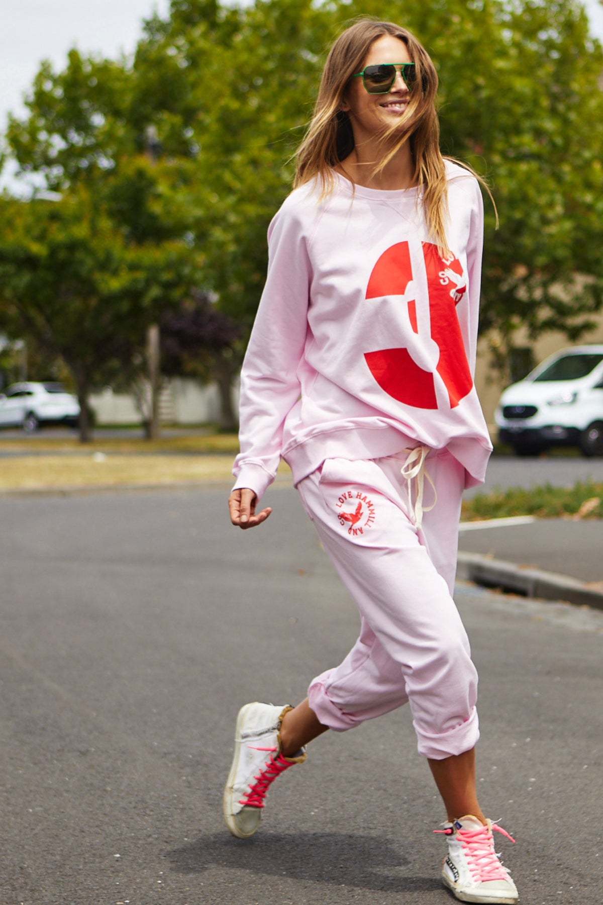 Lucky NO.3 Pink Track Pant