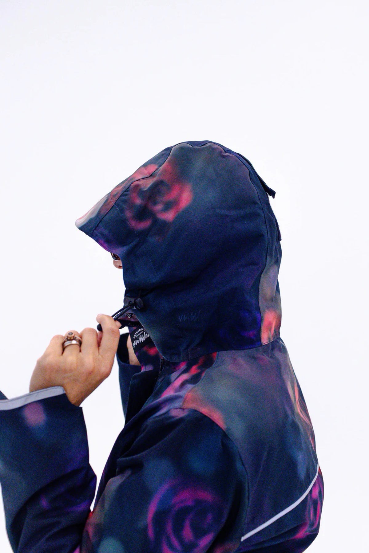 Floral Romance Waterproof Long Raincoat