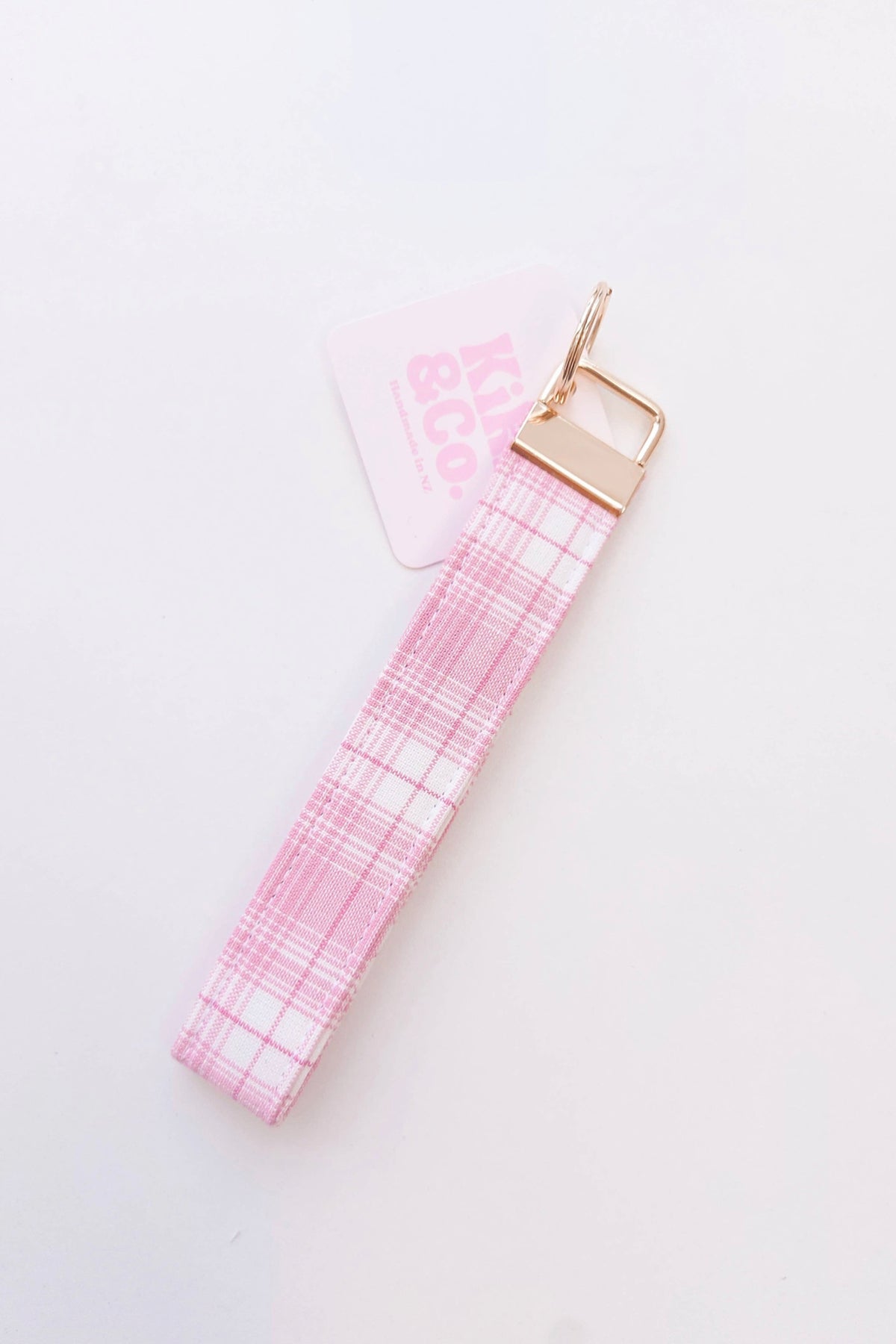 Keychain Pink Check