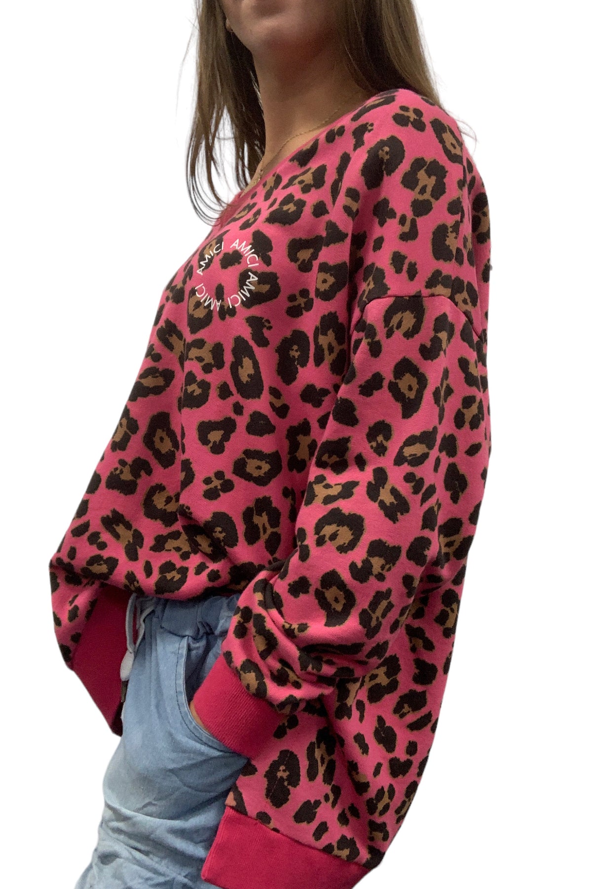 Animal V Neck Sweater Framboise - PREORDER DELIVERY EARLY MAY