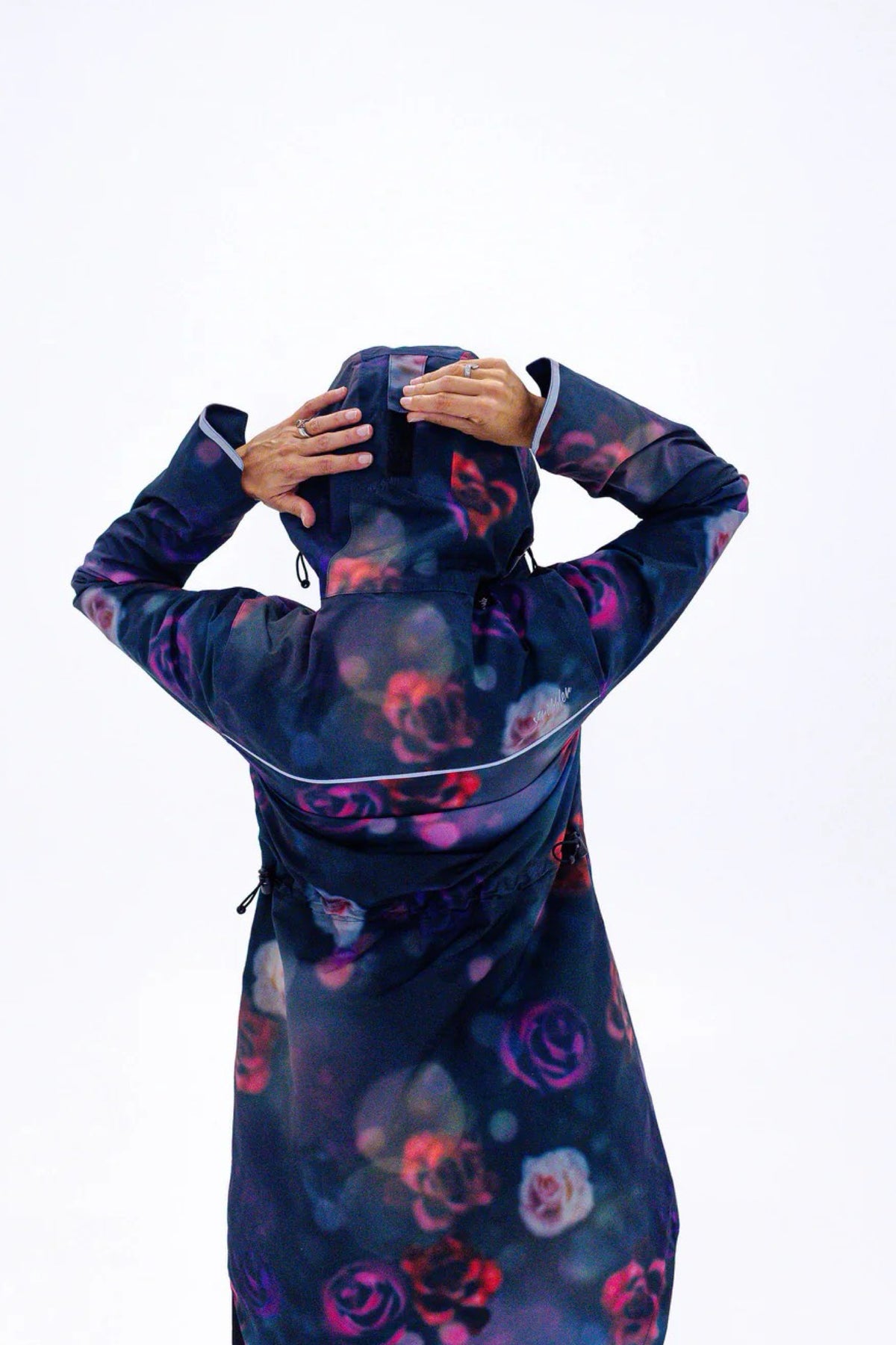 Floral Romance Waterproof Long Raincoat