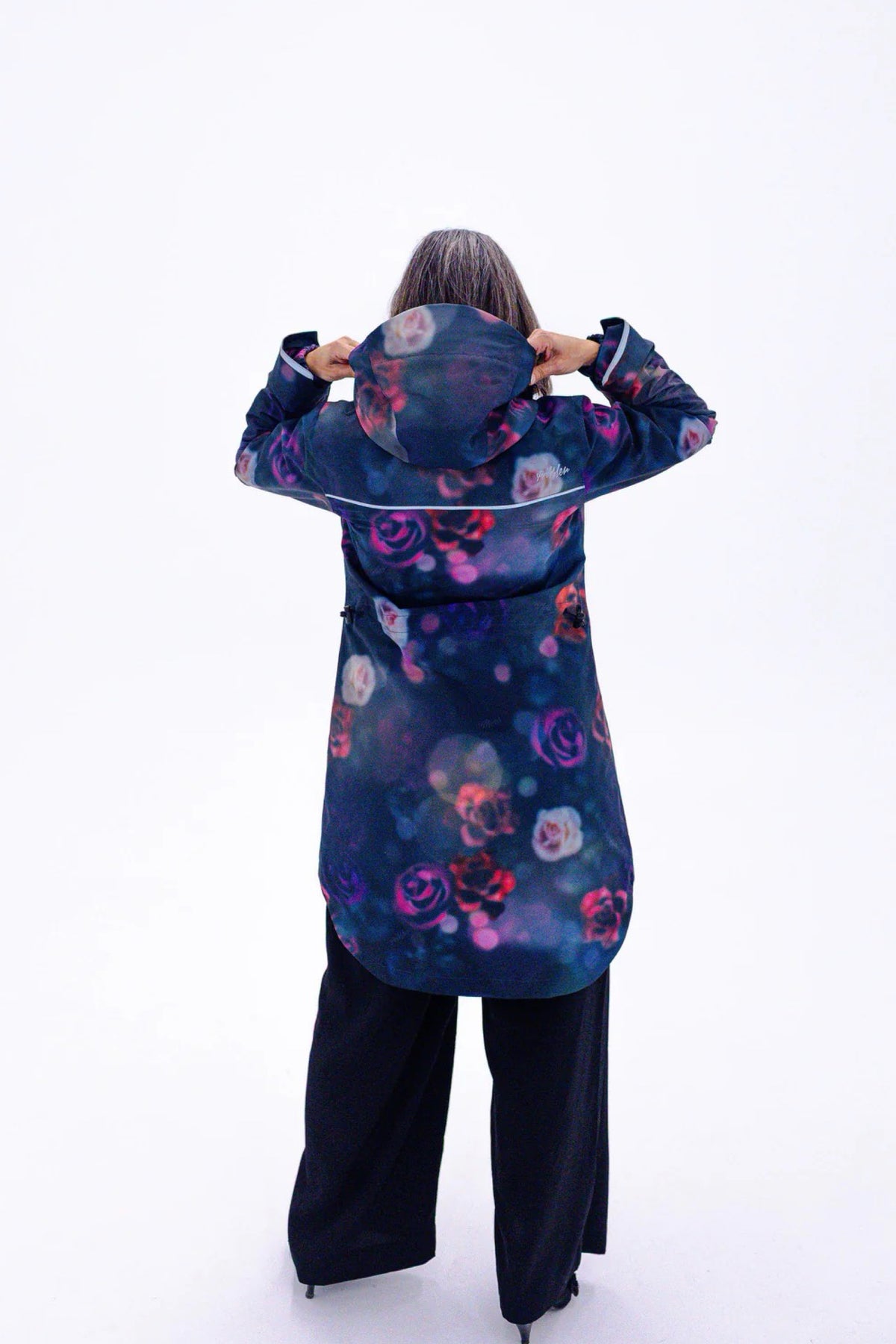 Floral Romance Waterproof Long Raincoat