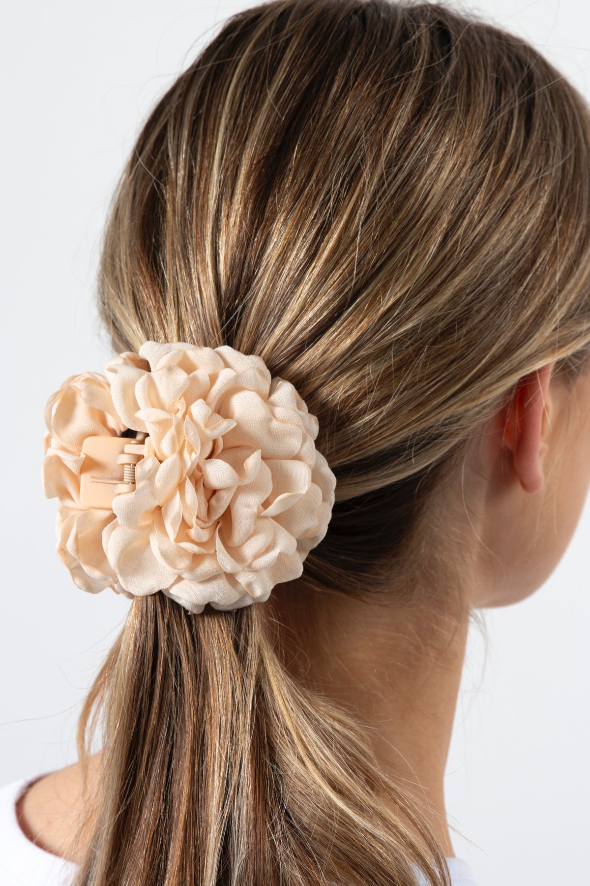 Hair Claw Fabric Rose - CREAM