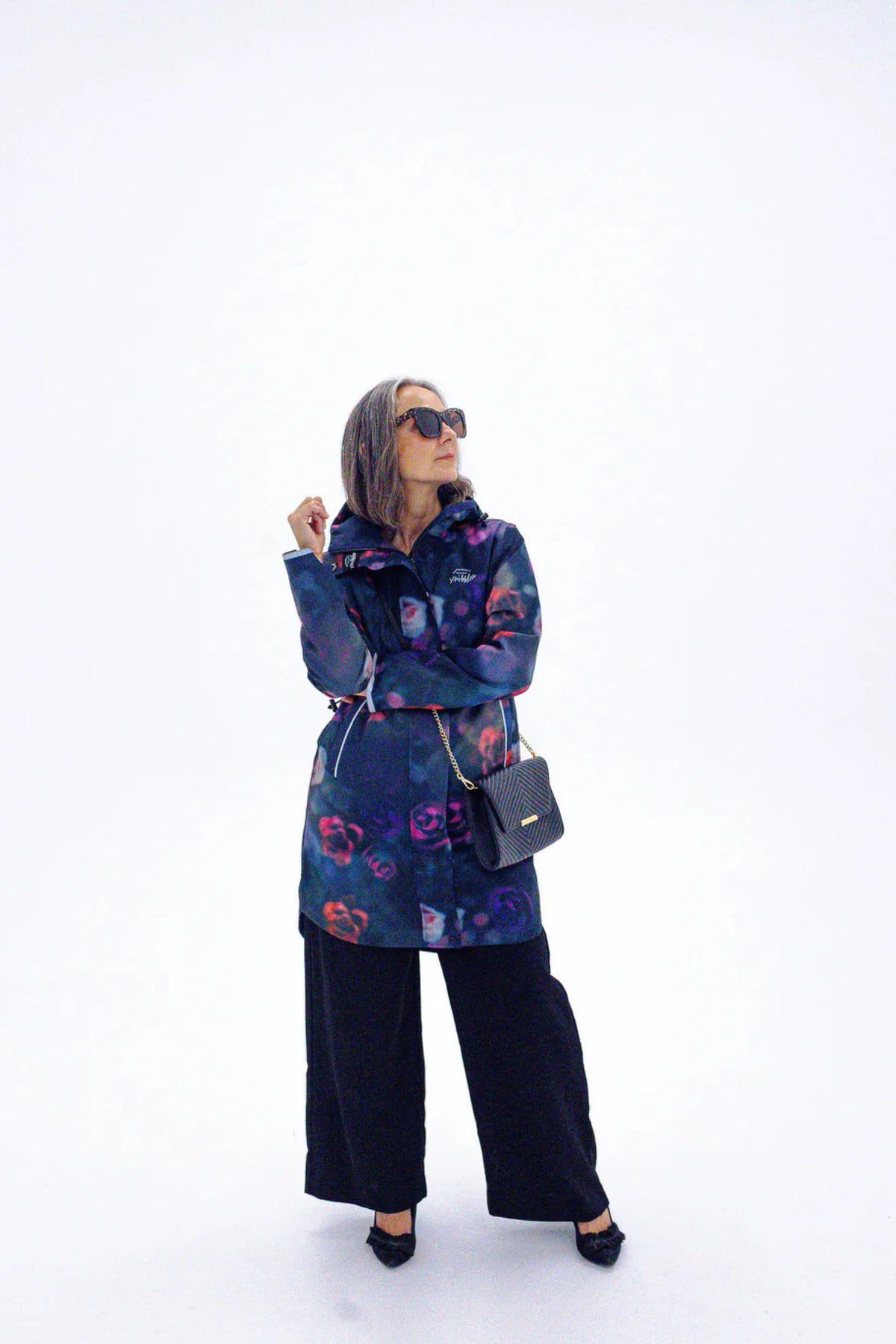 Floral Romance Waterproof Long Raincoat