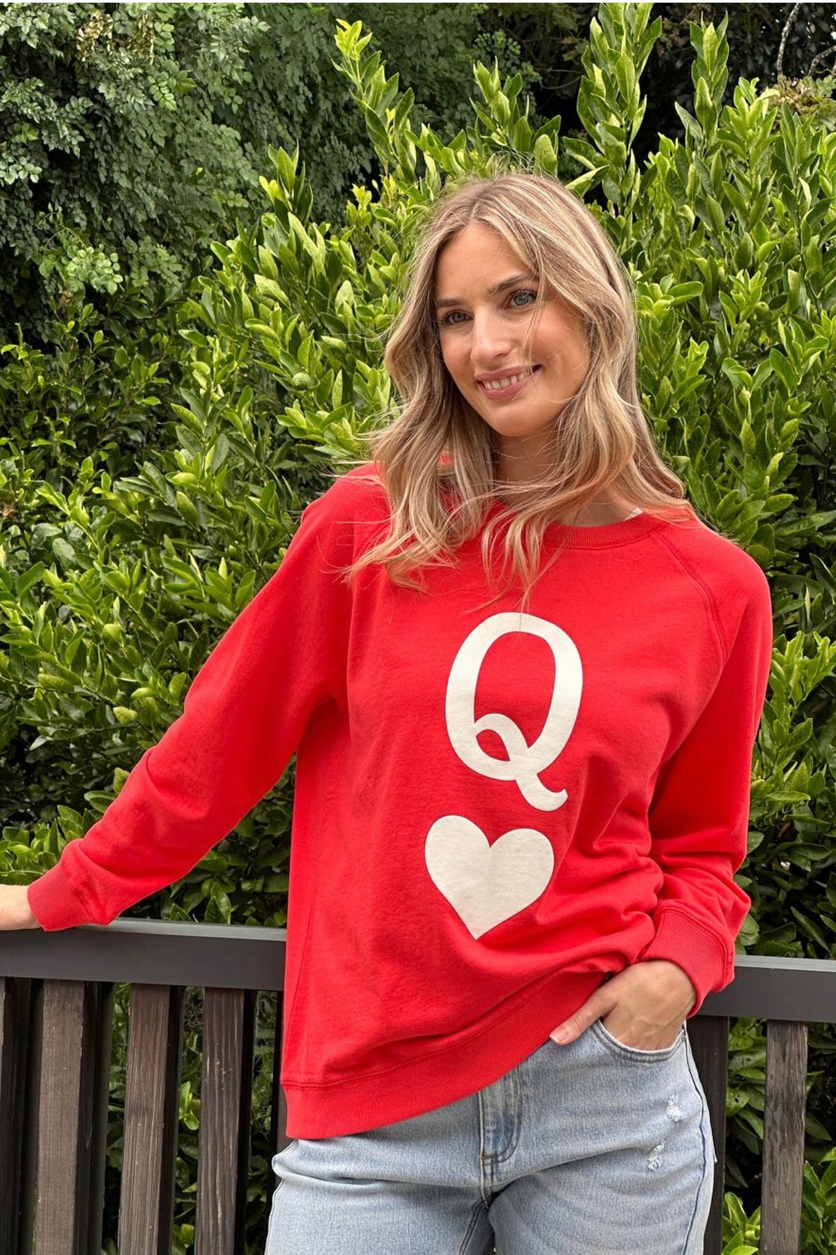 Classic Sweater Flame With Queen Of Hearts