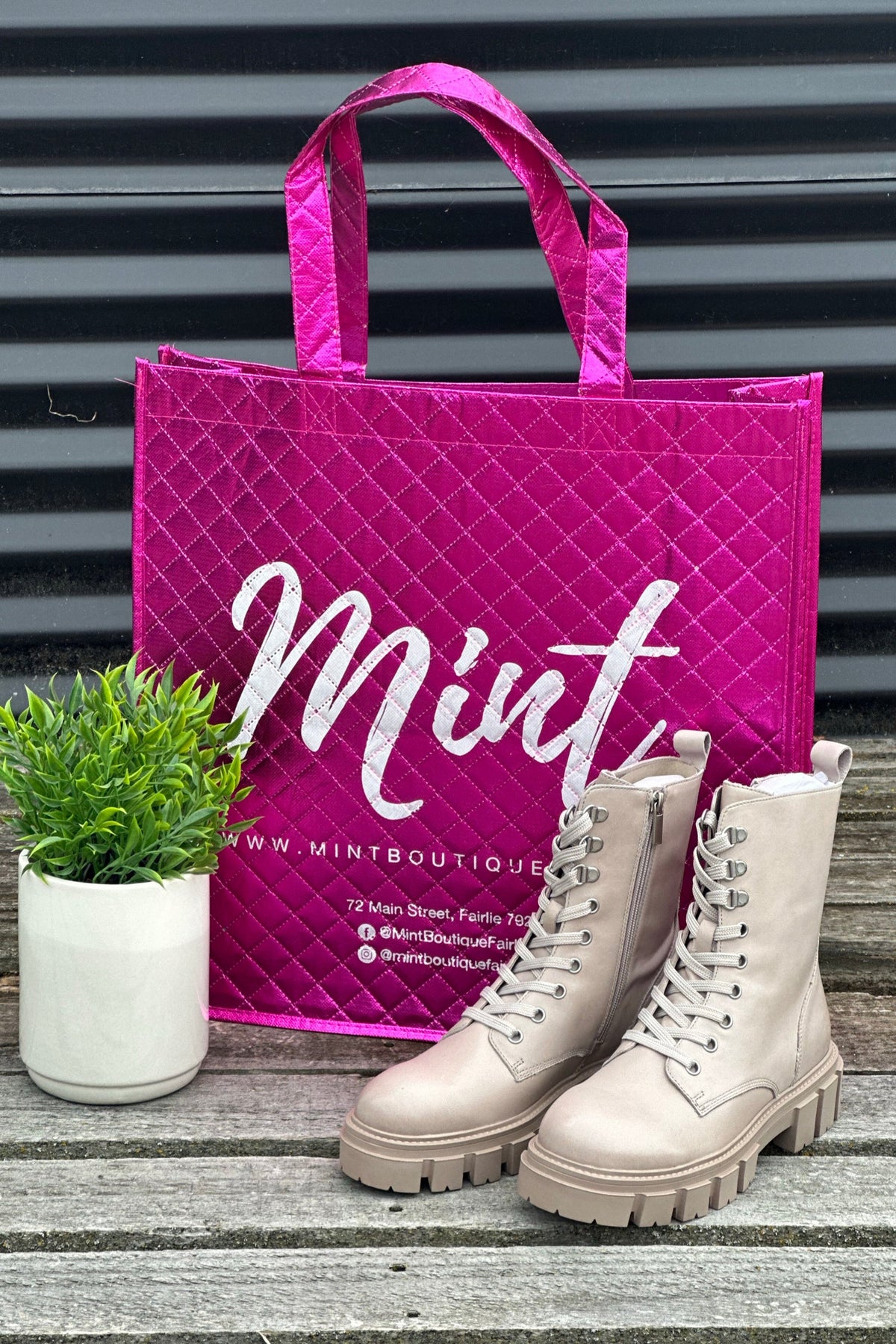 Hot Pink Mint Boutique Bag