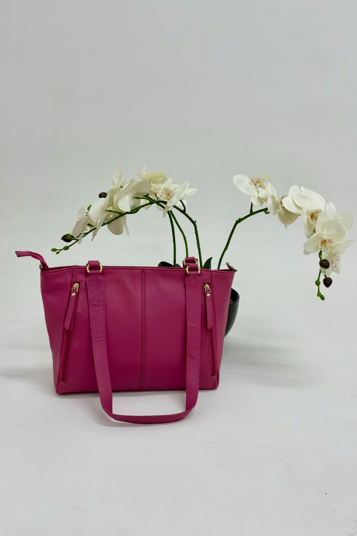 Lexi Soft Leather Handbag Hot Pink