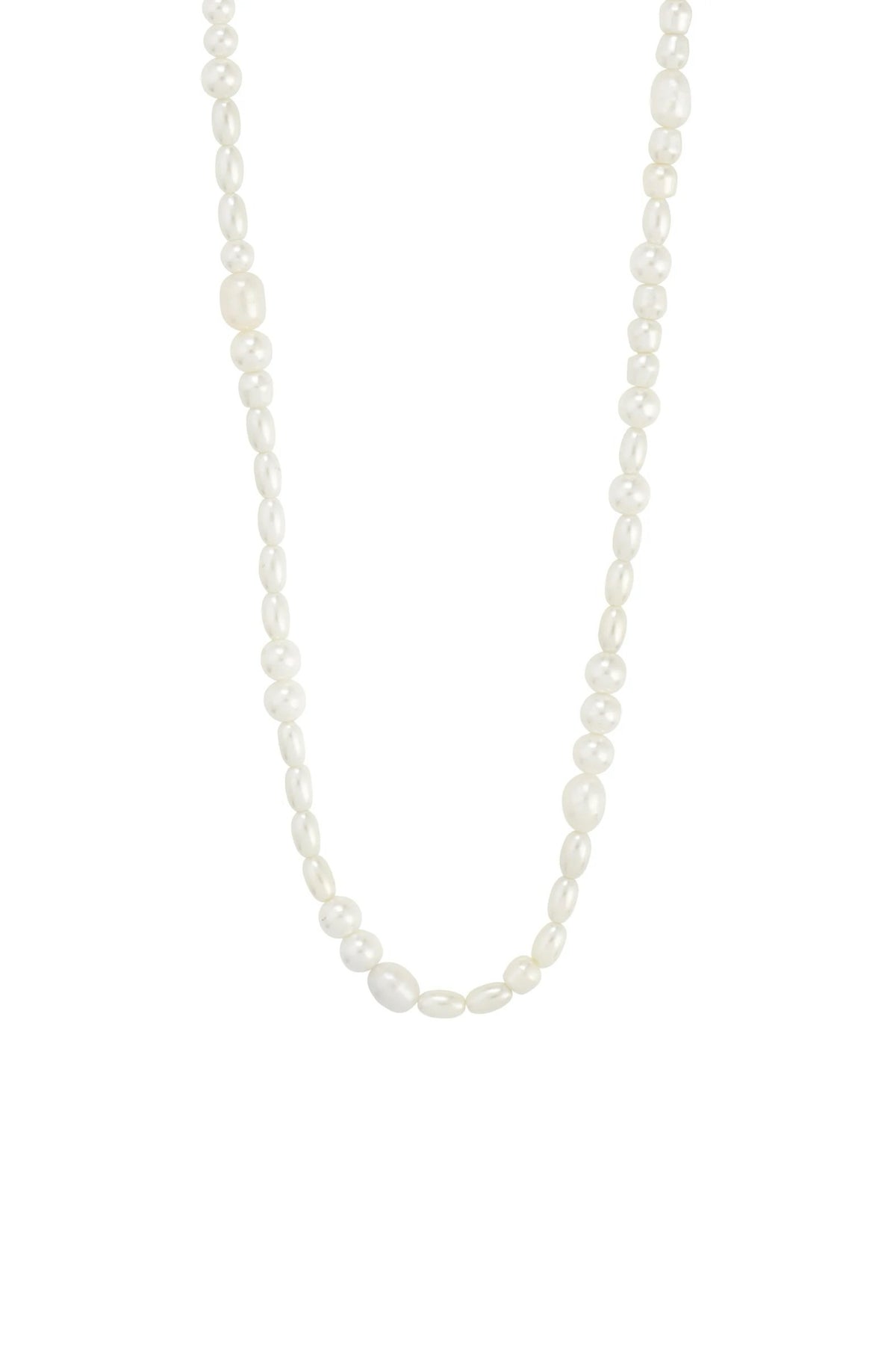 Elliana White Necklace Silver Plated