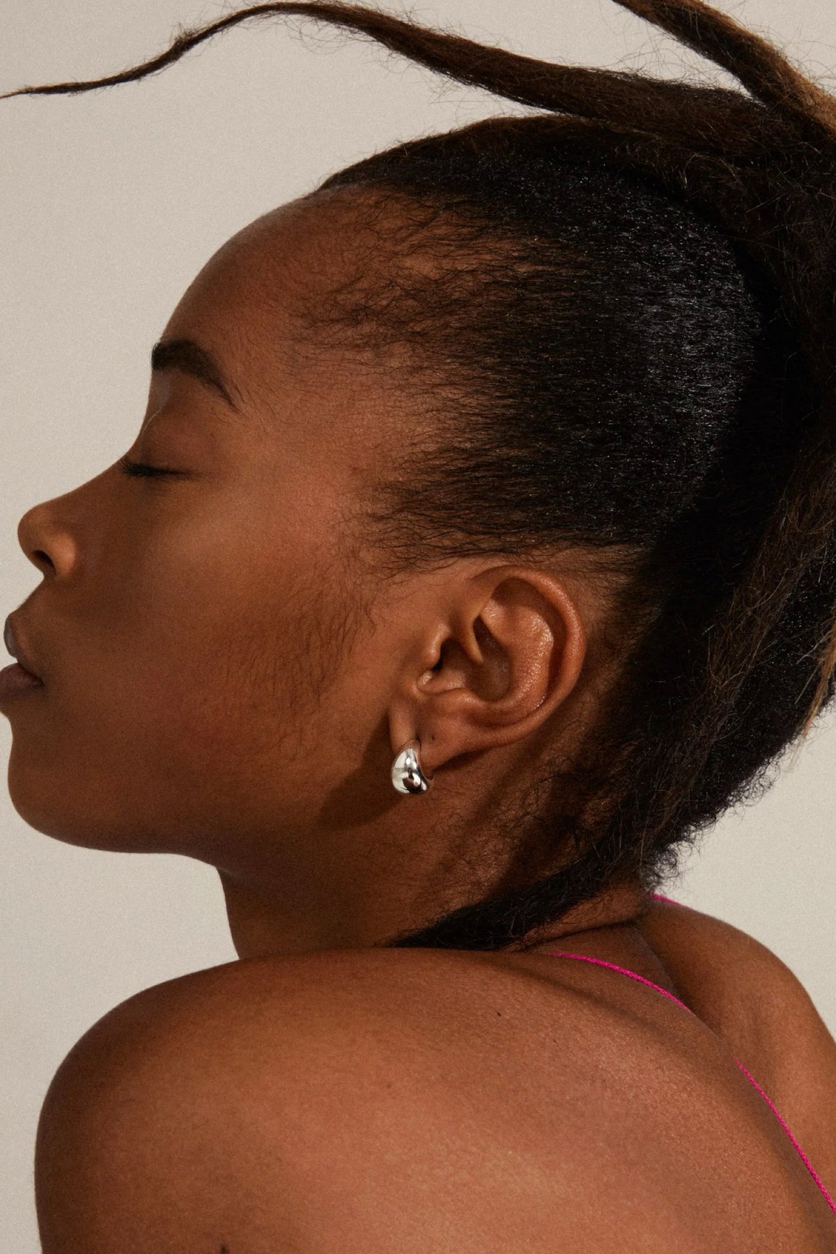 Alexane Chunky Mini Hoop Earrings Silver-Plated