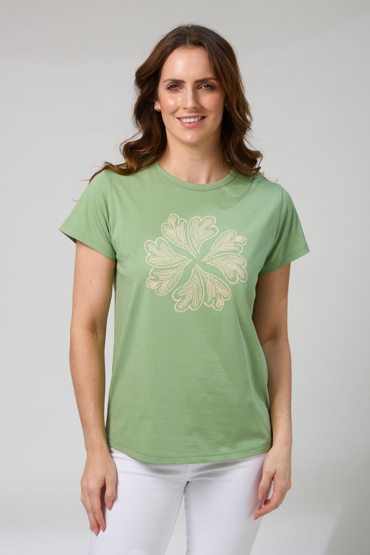 Classic Tee Vintage Green Ibiza Bloom